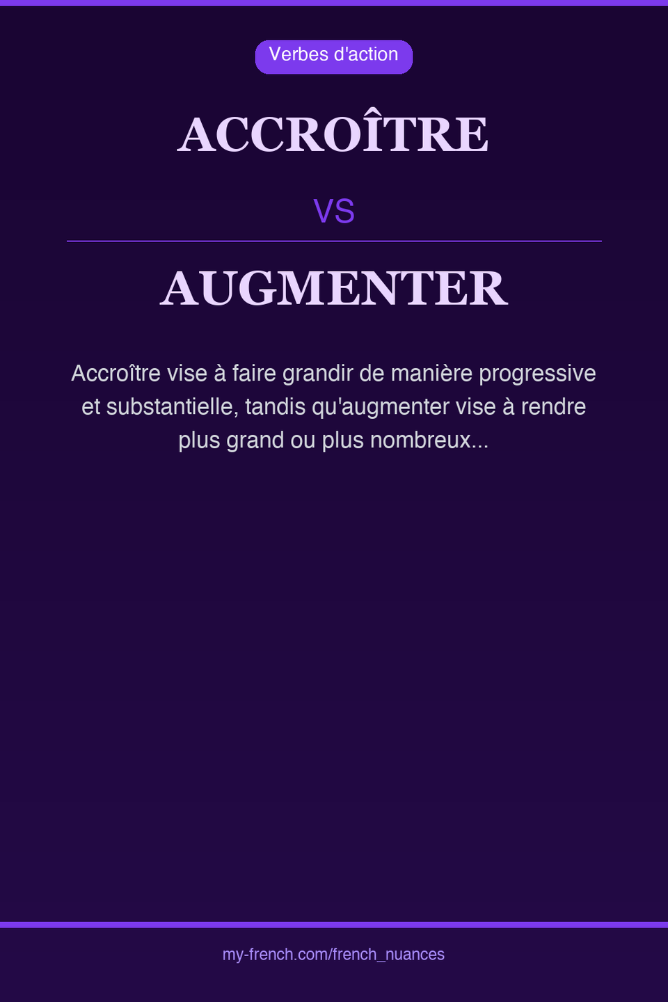 accroître vs augmenter : quelle nuance ?