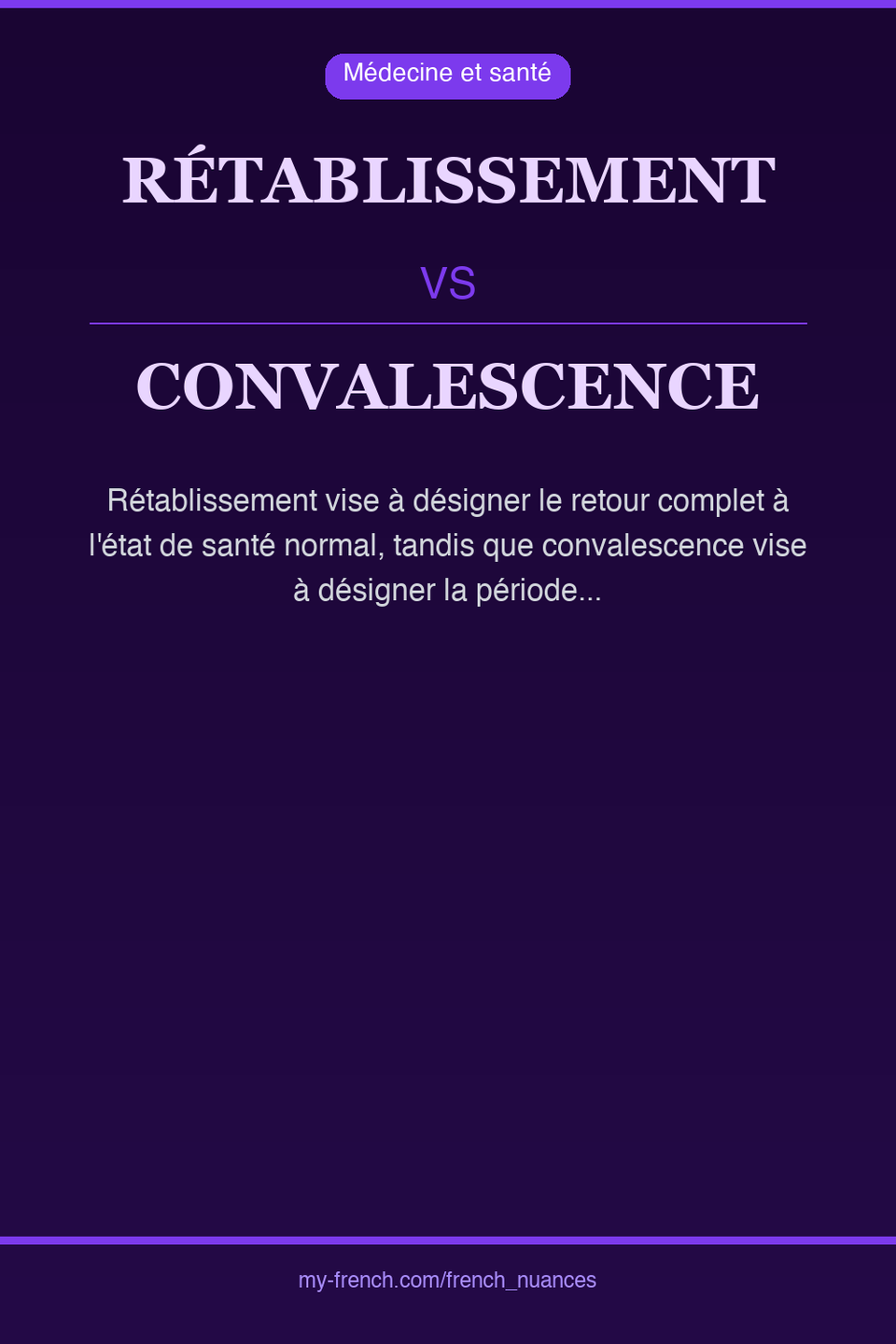 rétablissement vs convalescence : quelle nuance ?