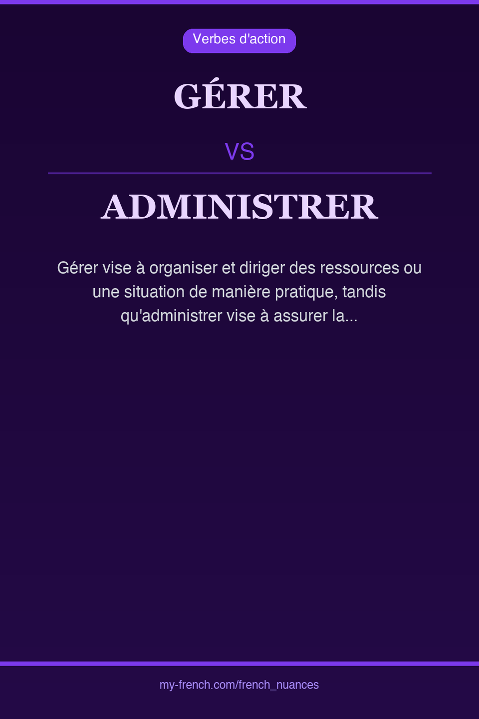 gérer vs administrer : quelle nuance ?