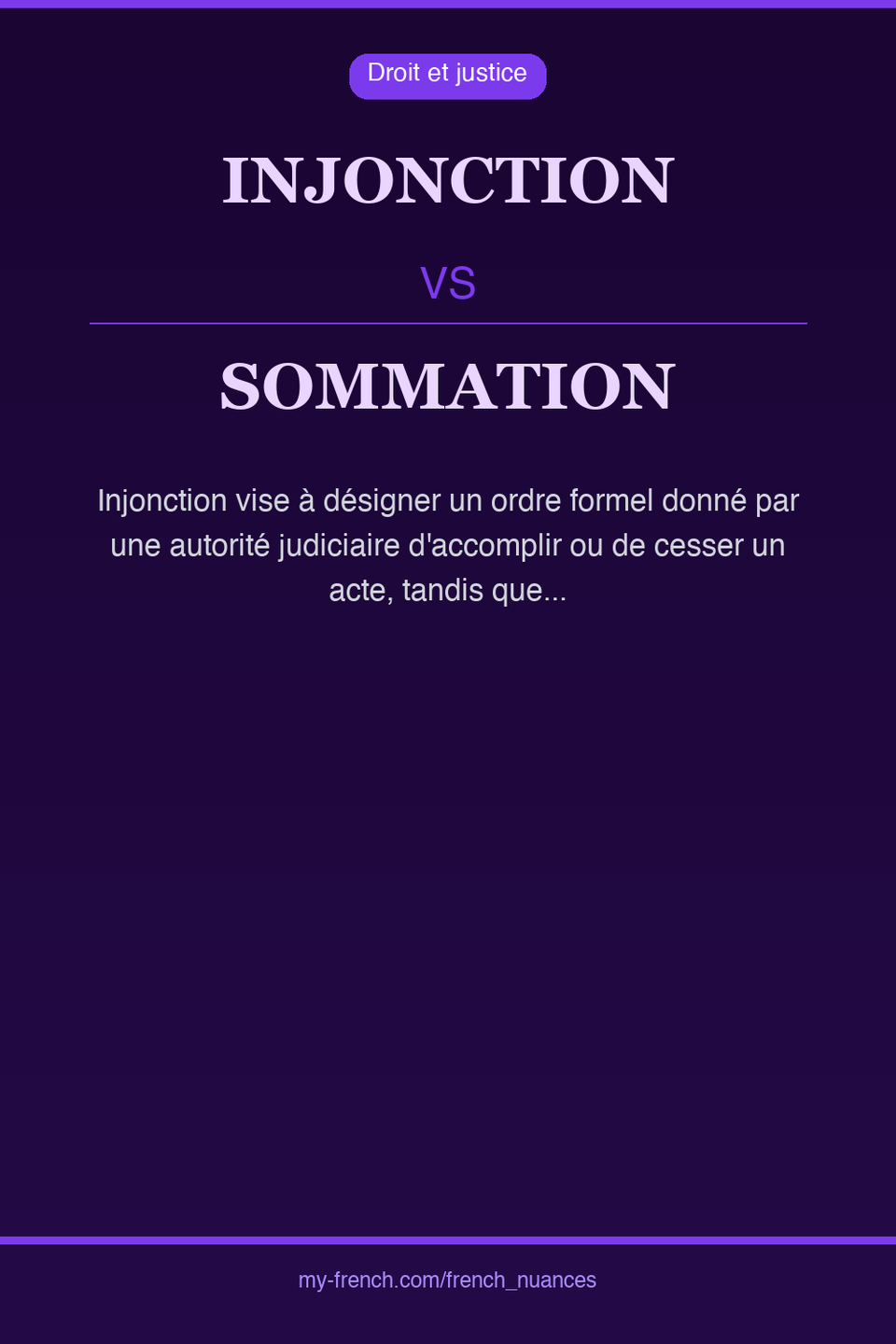 injonction vs sommation : quelle nuance ?