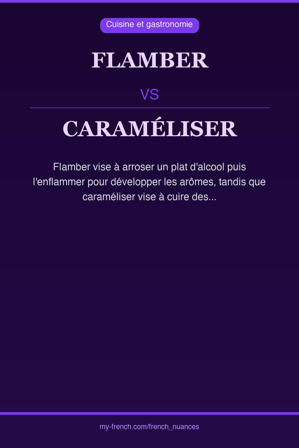 flamber vs caraméliser : quelle nuance ?