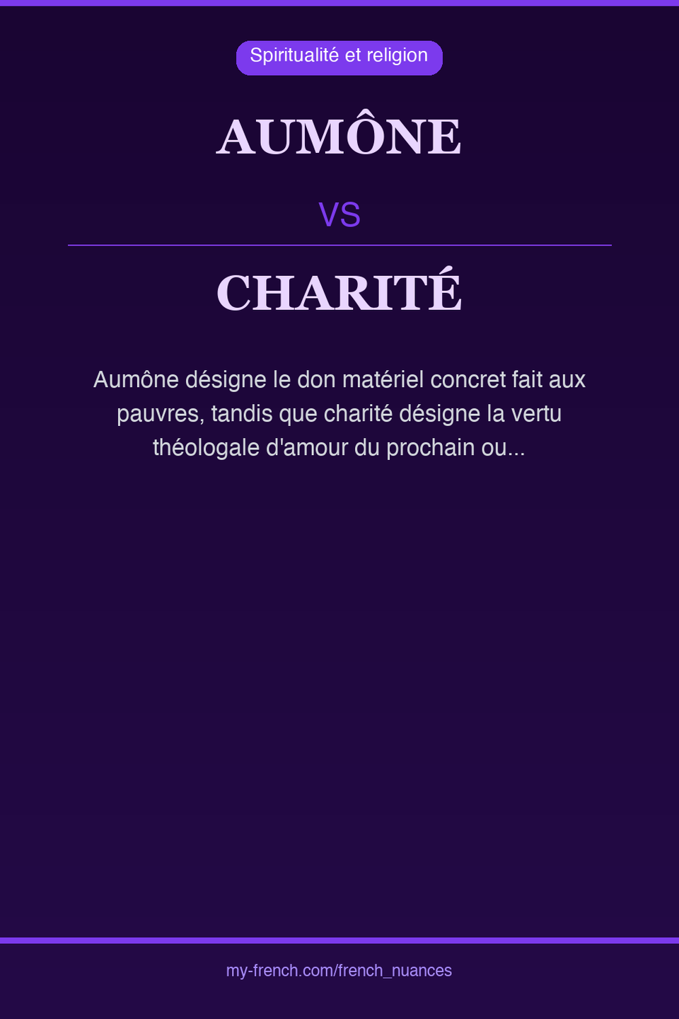 aumône vs charité : quelle nuance ?
