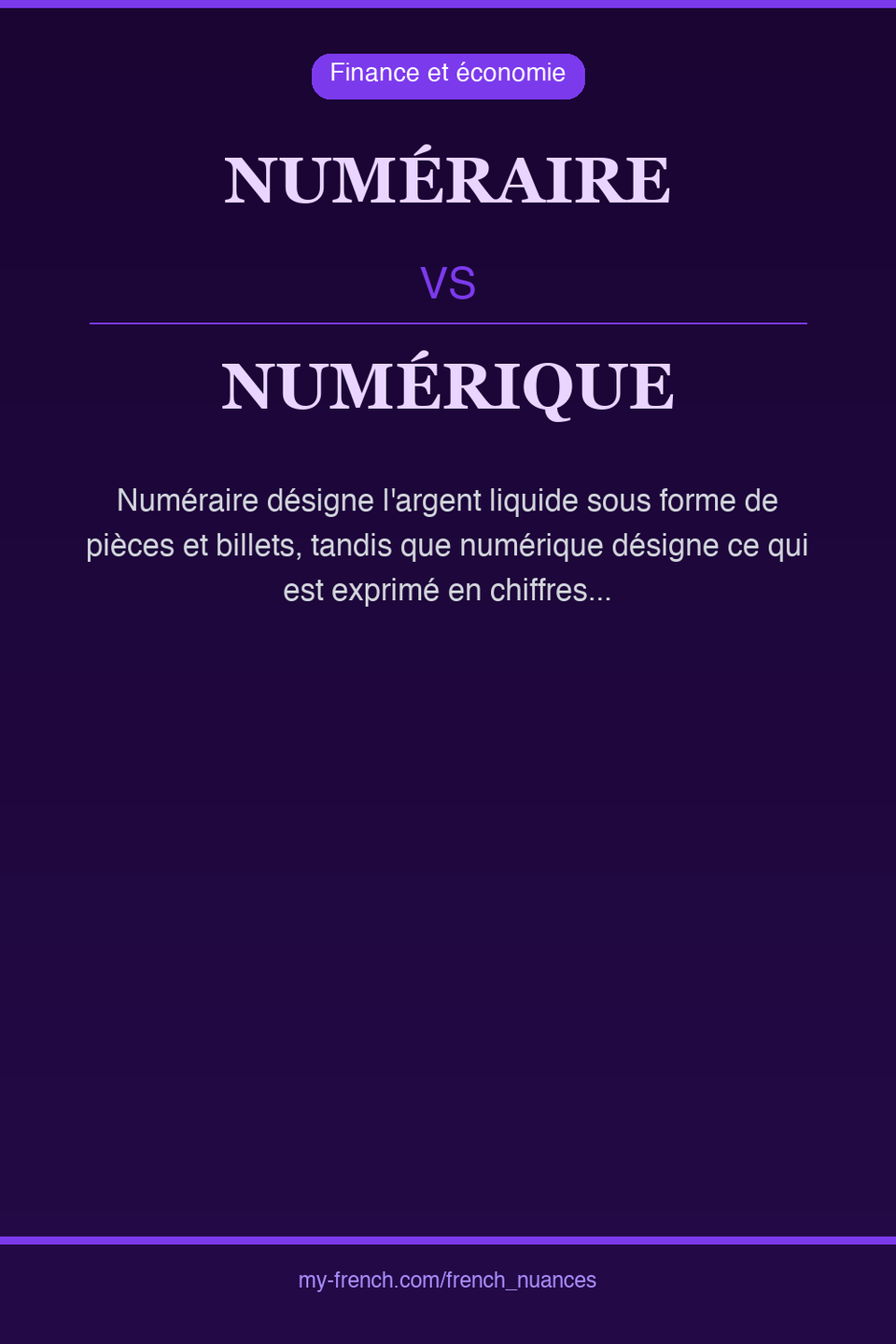 numéraire vs numérique : quelle nuance ?