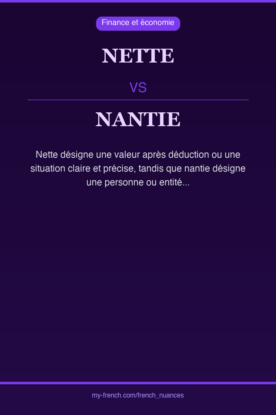 nette vs nantie : quelle nuance ?