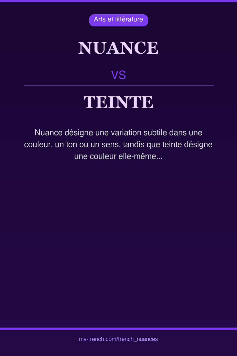 nuance vs teinte : quelle nuance ?