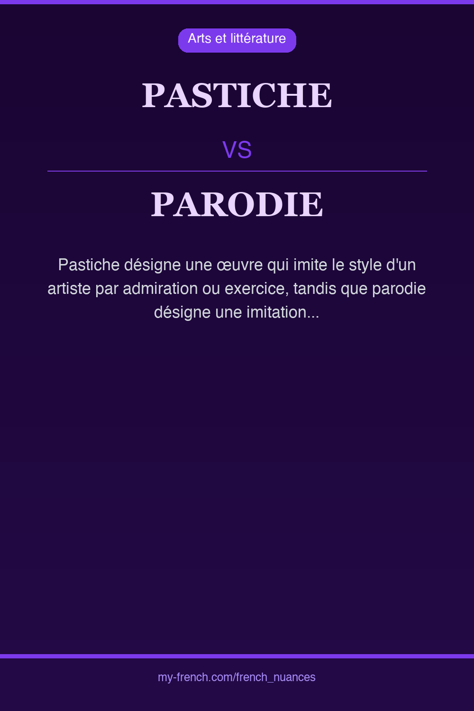 pastiche vs parodie : quelle nuance ?