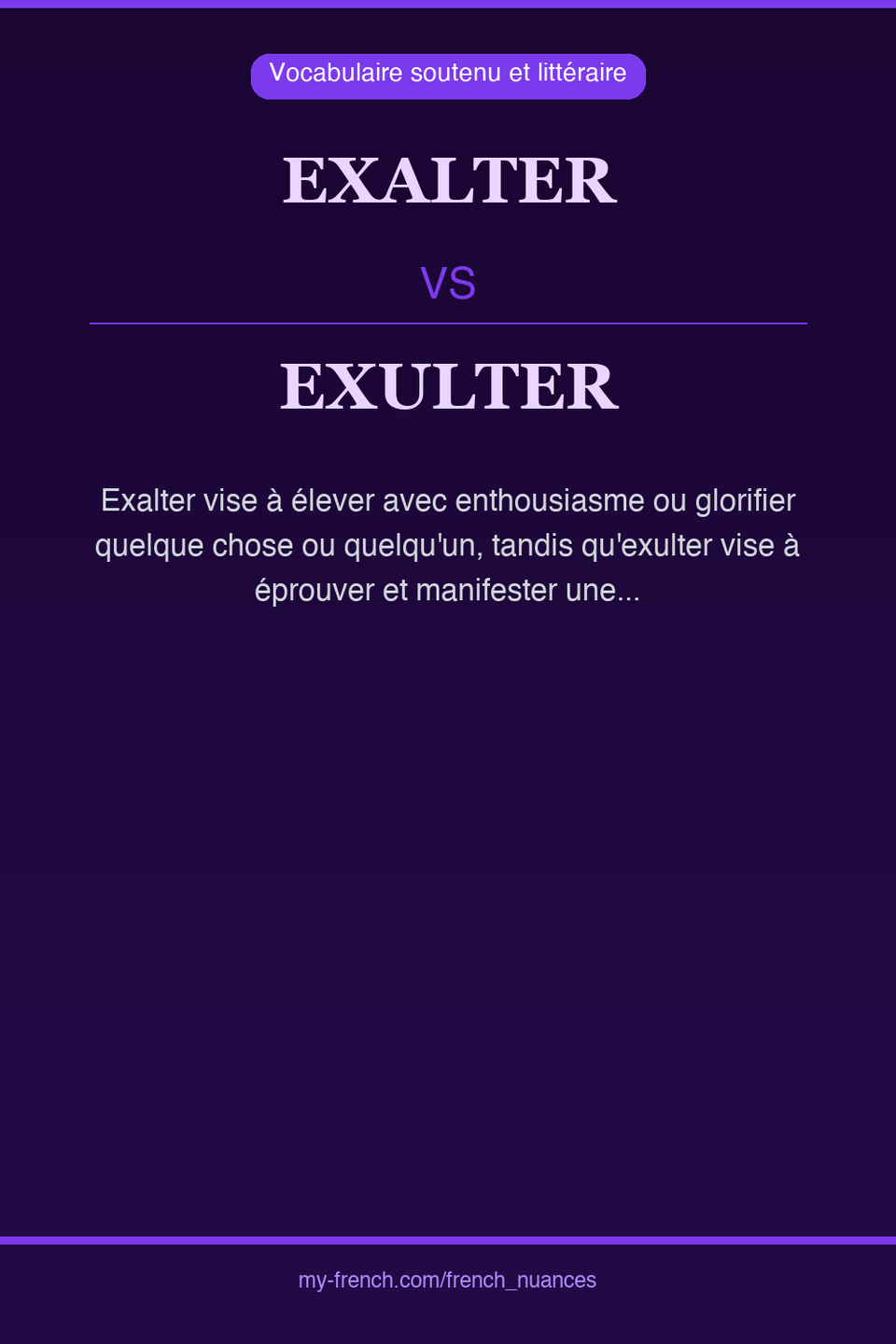 exalter vs exulter : quelle nuance ?