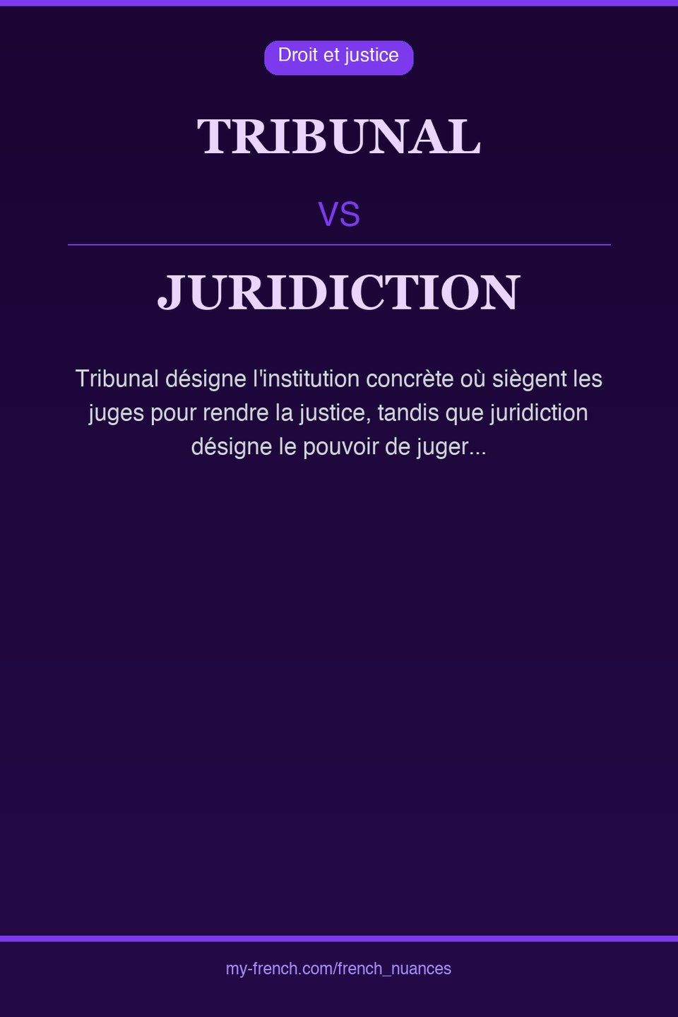 tribunal vs juridiction : quelle nuance ?