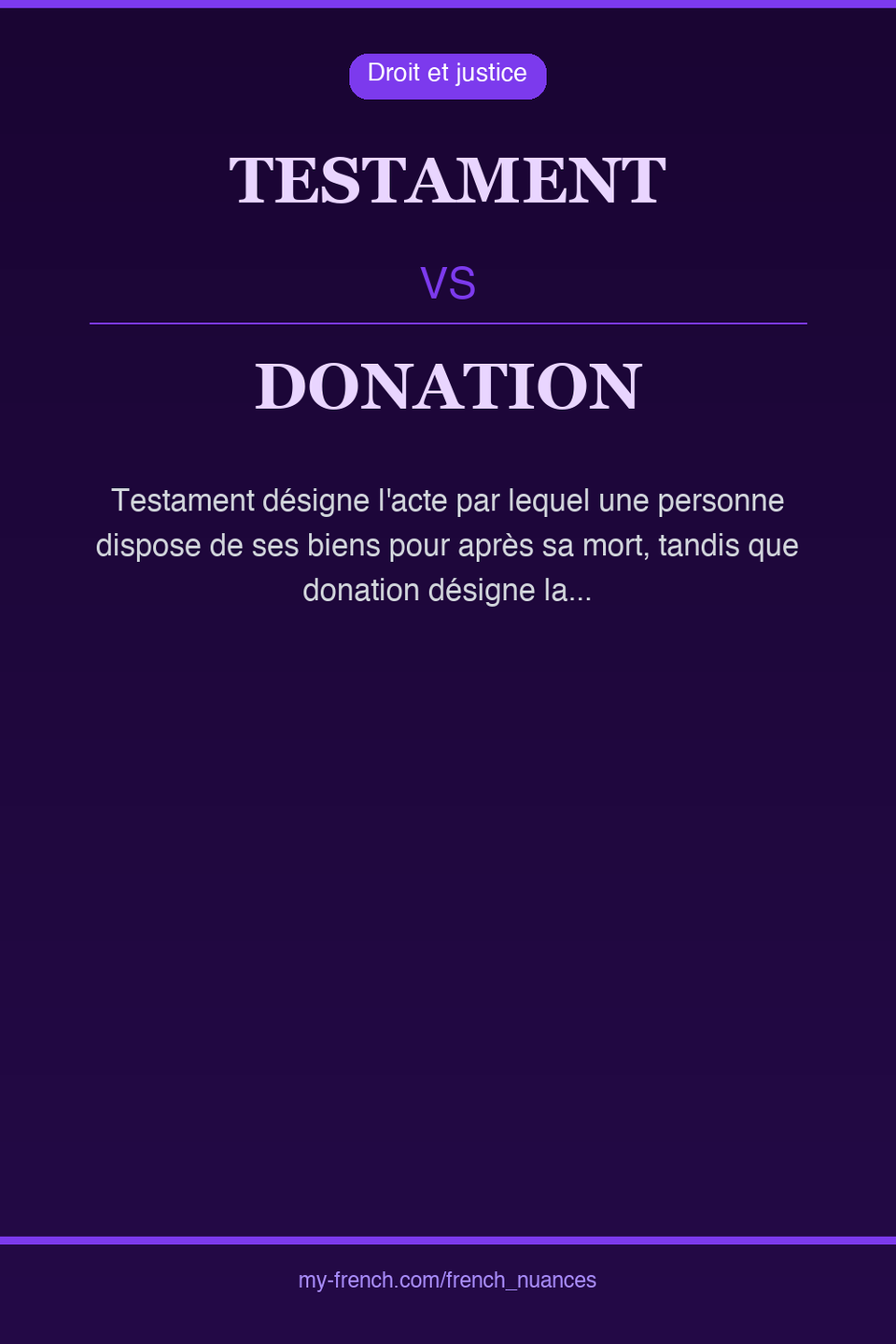 testament vs donation : quelle nuance ?