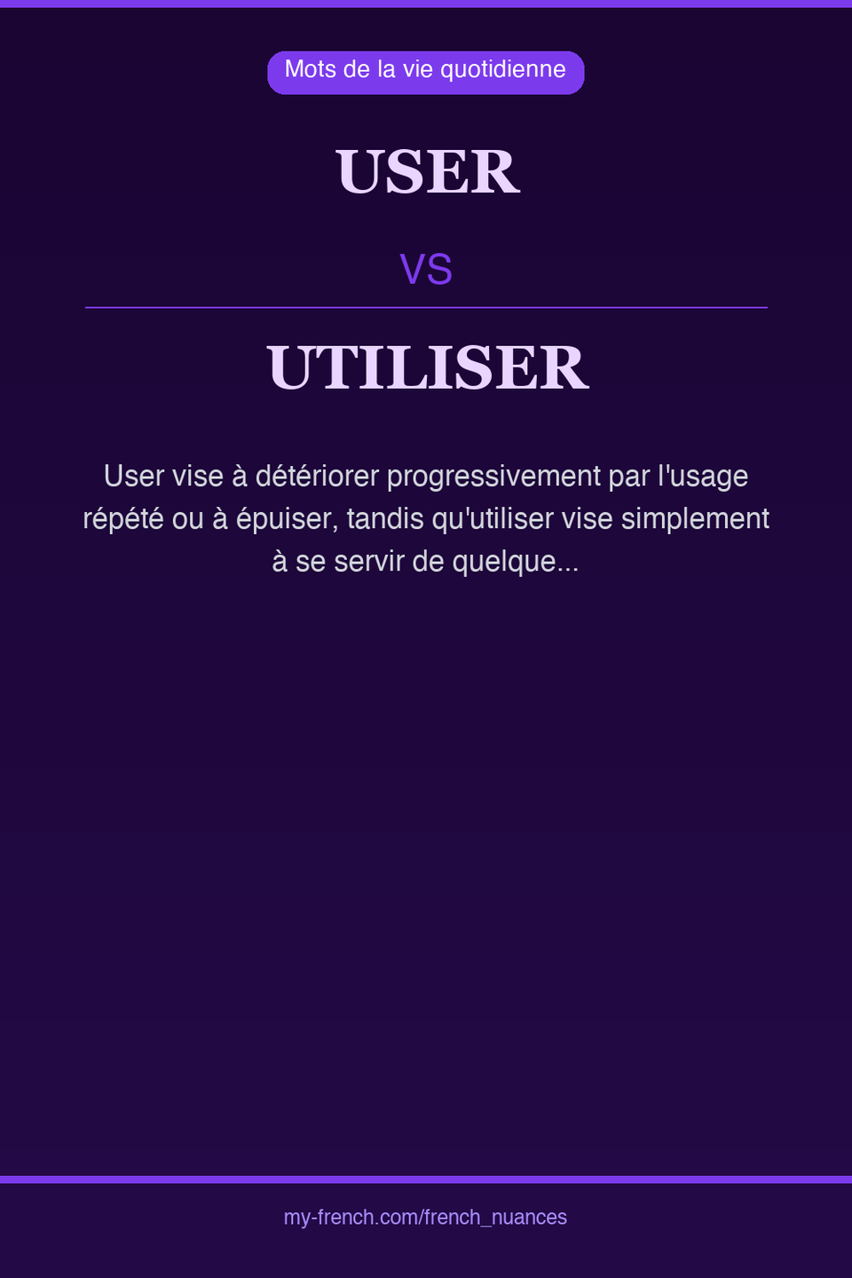 user vs utiliser : quelle nuance ?