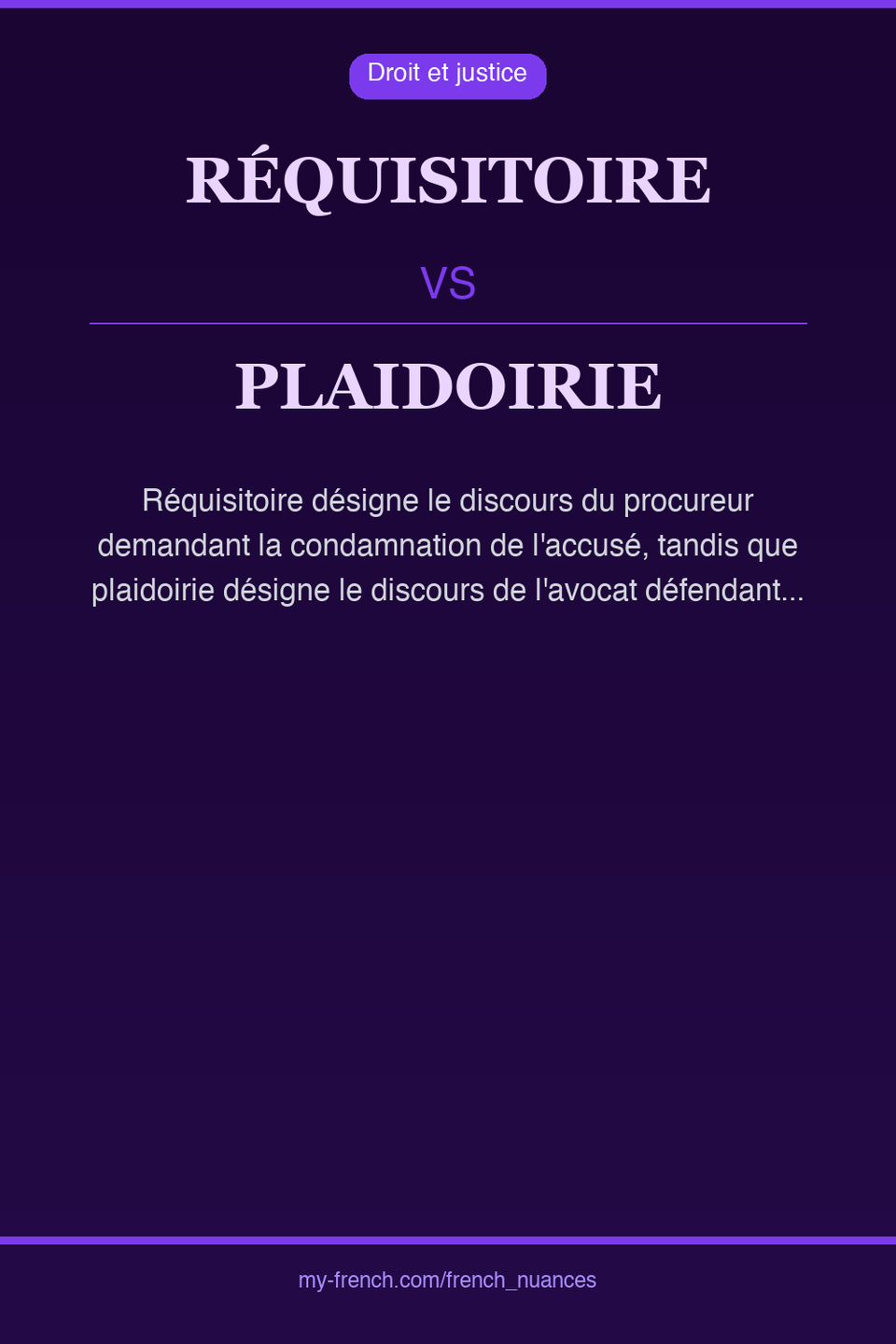 réquisitoire vs plaidoirie : quelle nuance ?