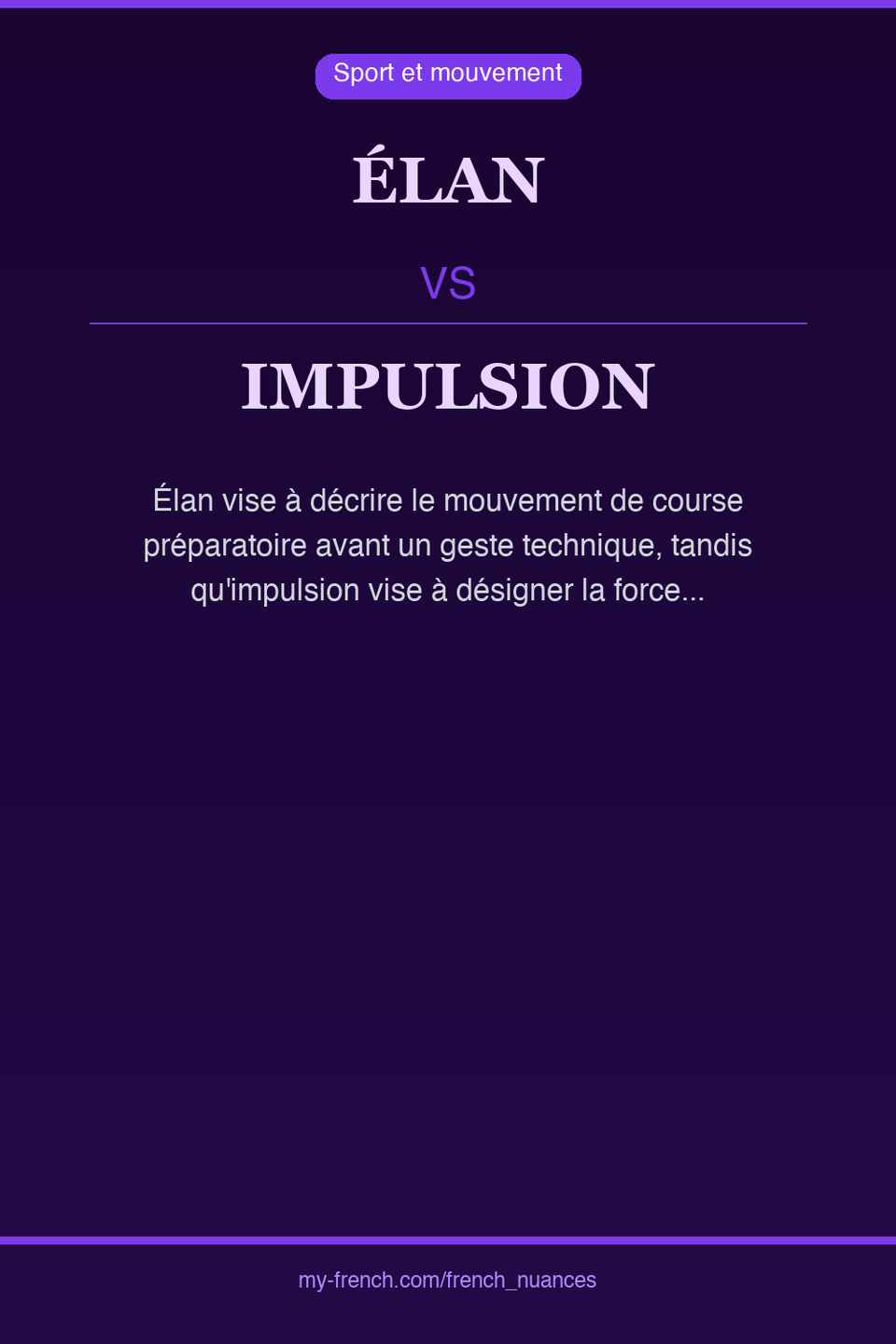 élan vs impulsion : quelle nuance ?