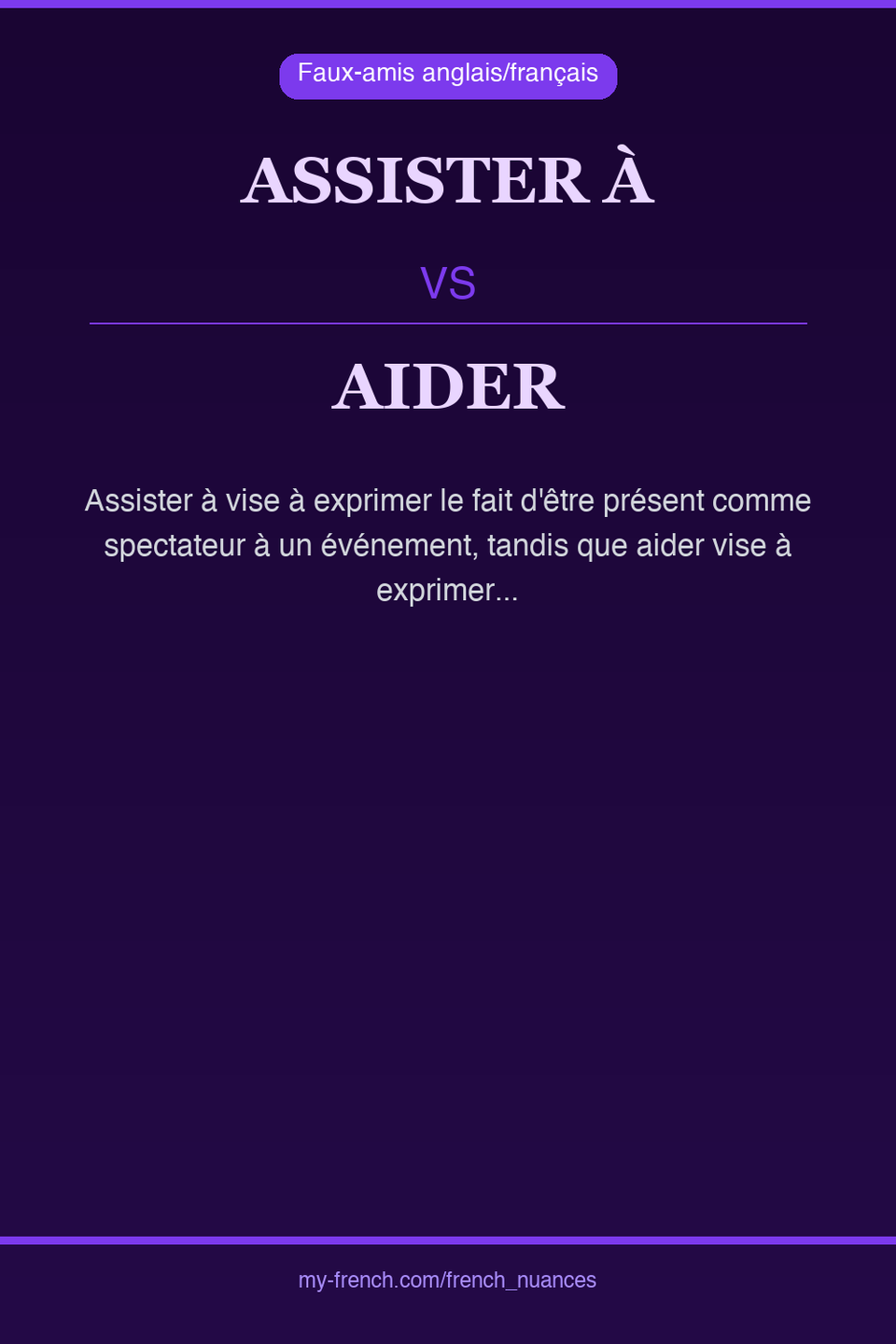 assister à vs aider : quelle nuance ?