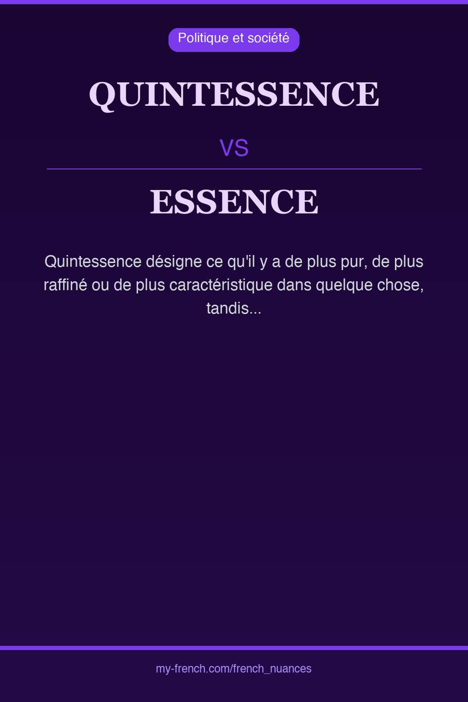 quintessence vs essence : quelle nuance ?