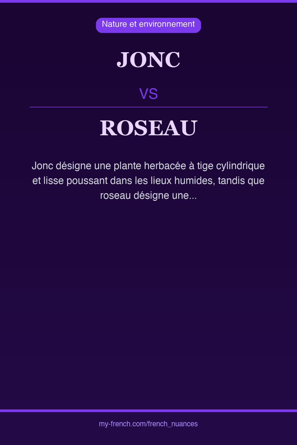 jonc vs roseau : quelle nuance ?
