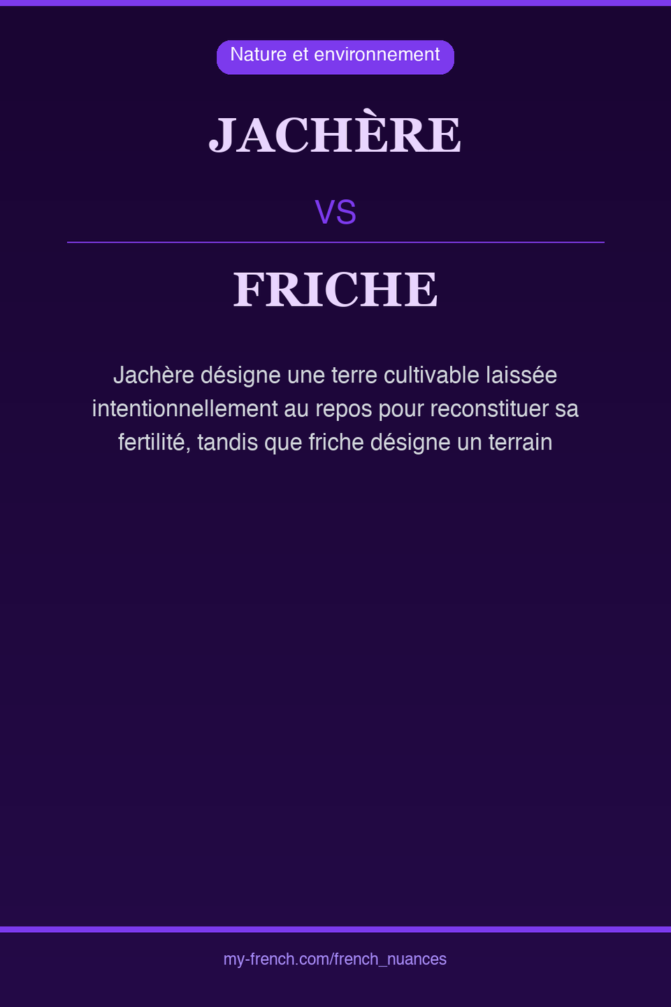 jachère vs friche : quelle nuance ?