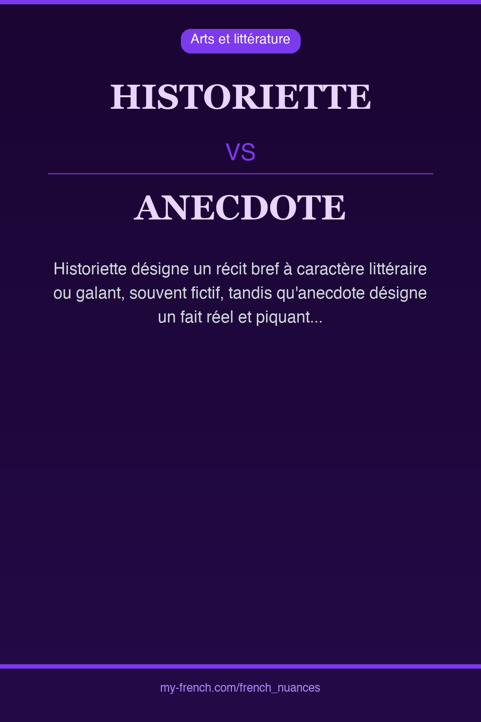 historiette vs anecdote : quelle nuance ?