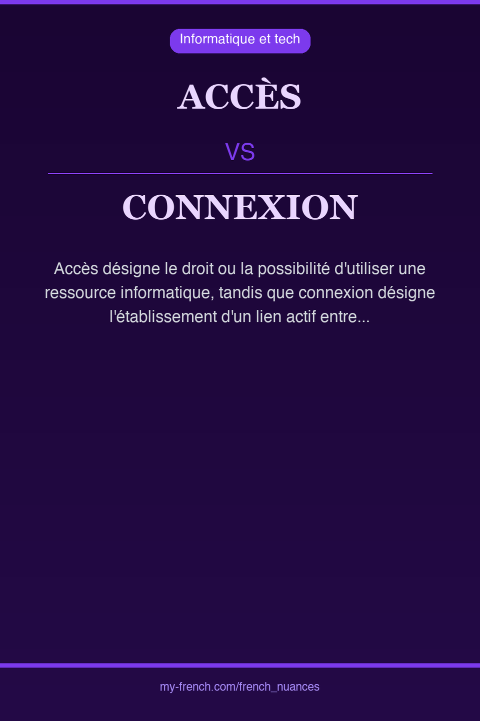 accès vs connexion : quelle nuance ?