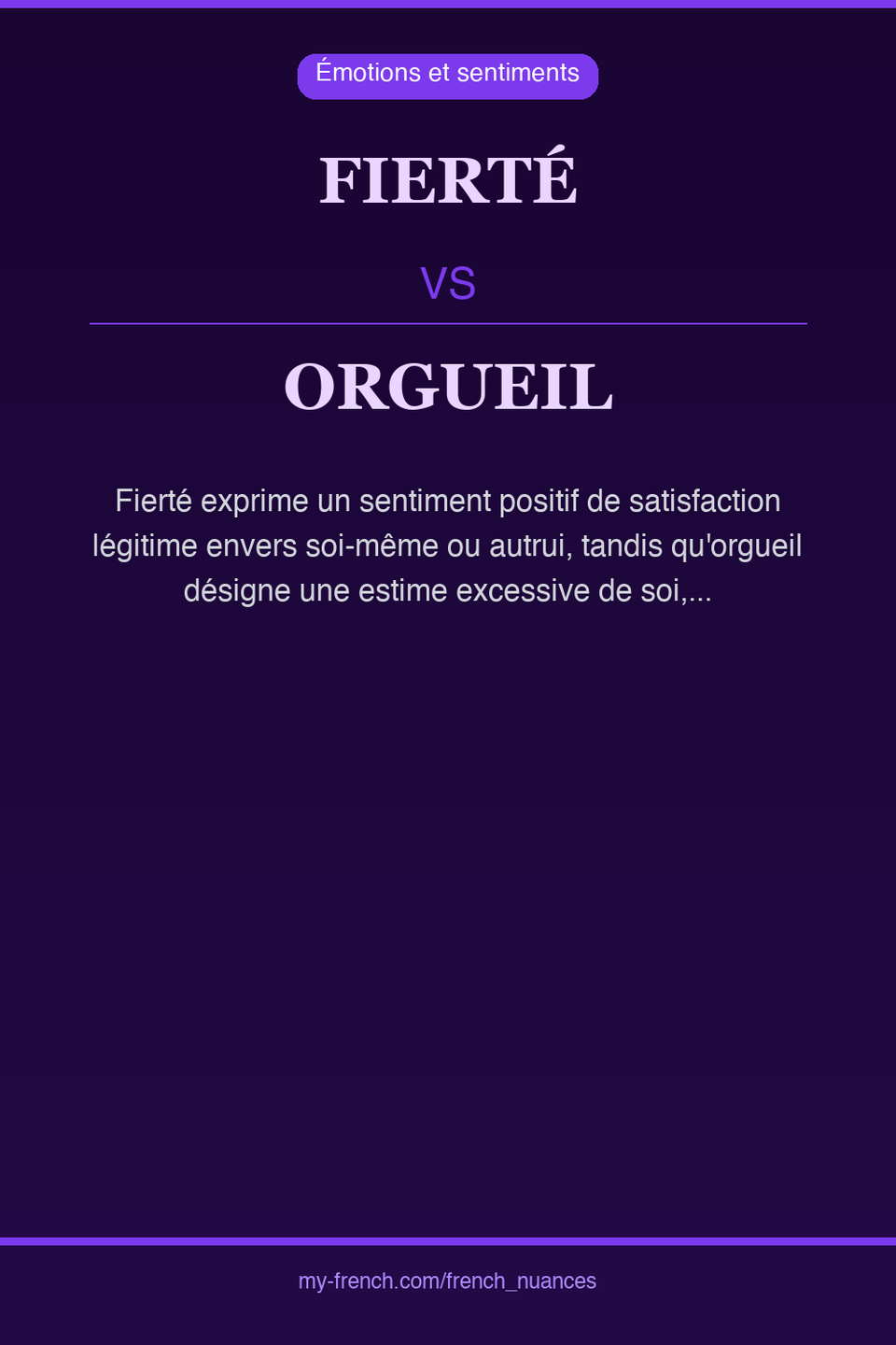 fierté vs orgueil : quelle nuance ?