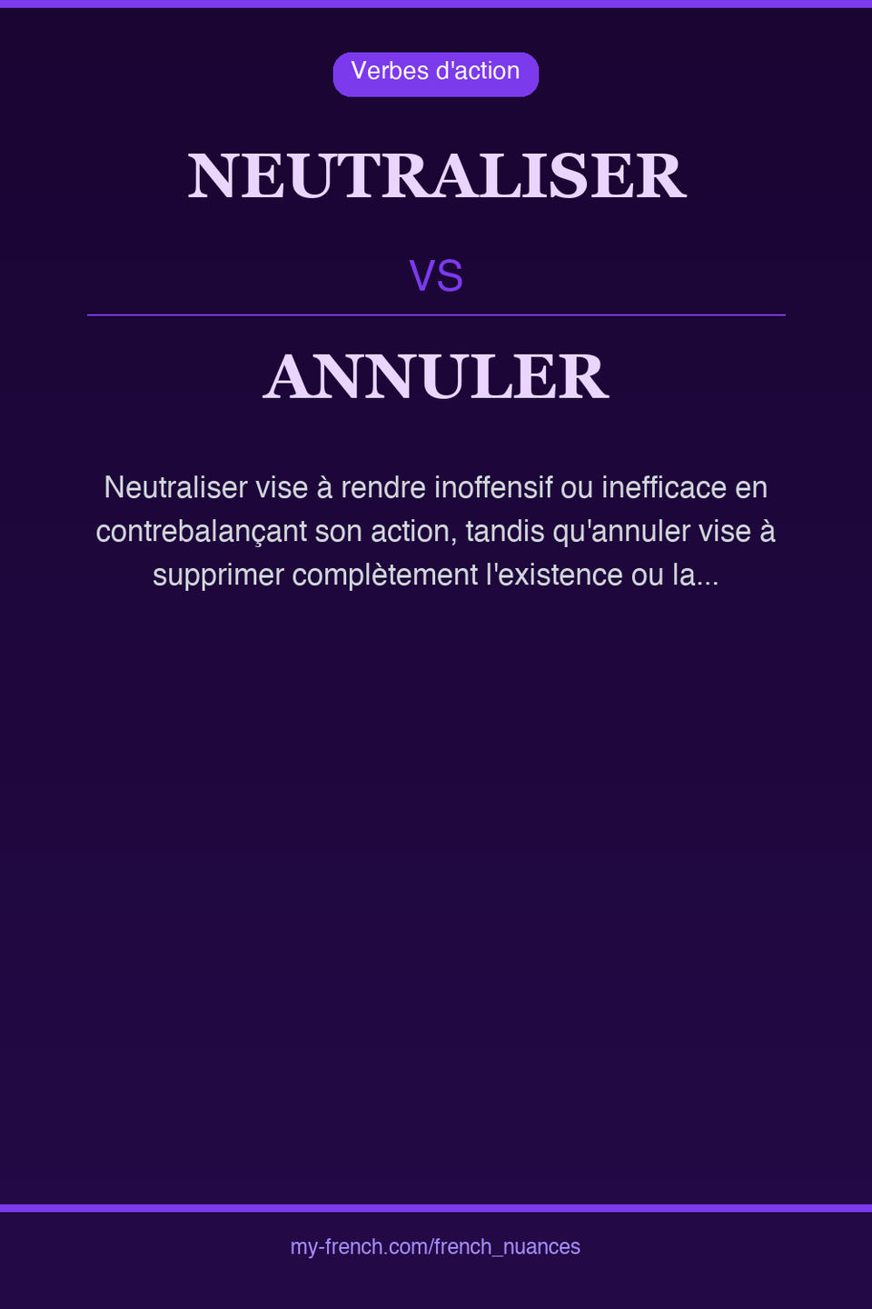 neutraliser vs annuler : quelle nuance ?