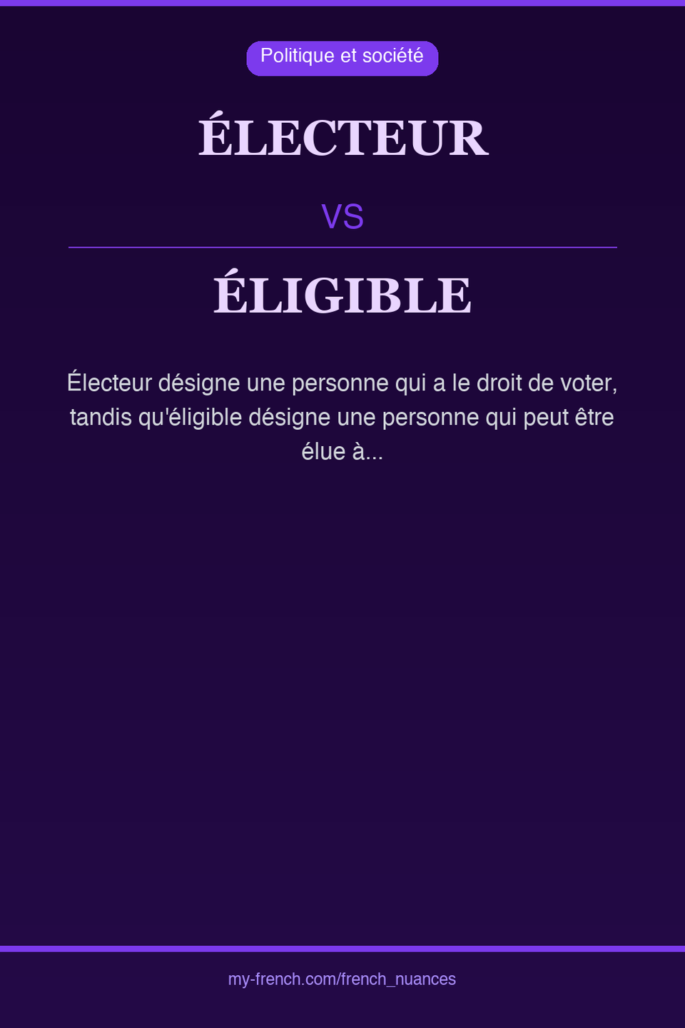 électeur vs éligible : quelle nuance ?