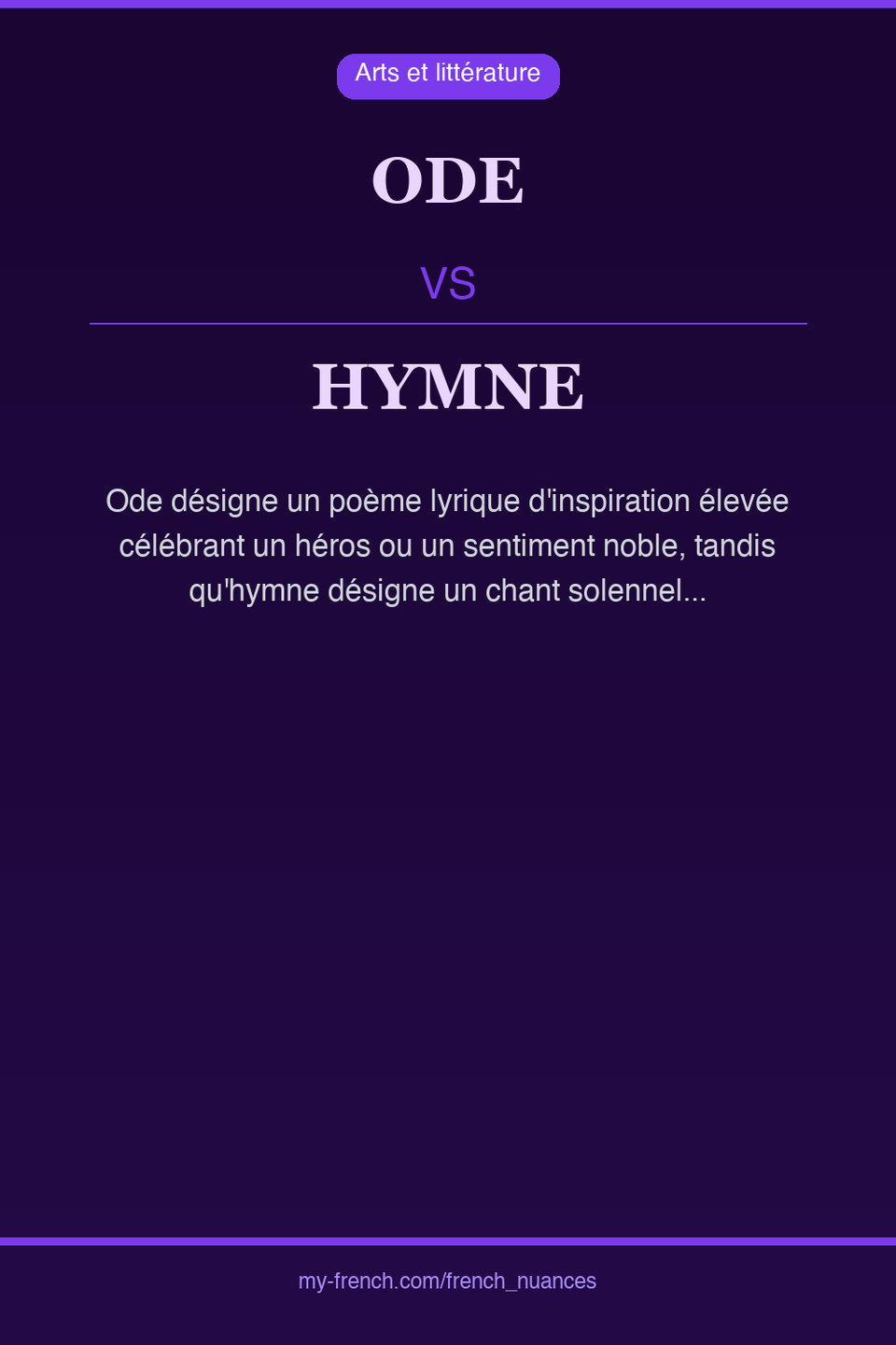ode vs hymne : quelle nuance ?