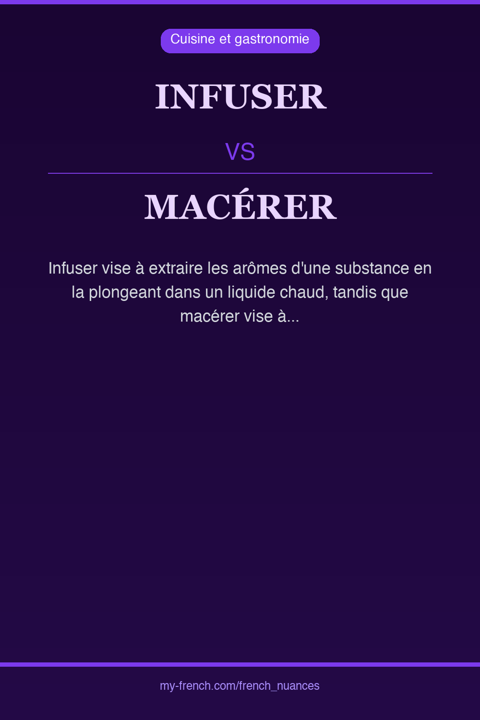 infuser vs macérer : quelle nuance ?