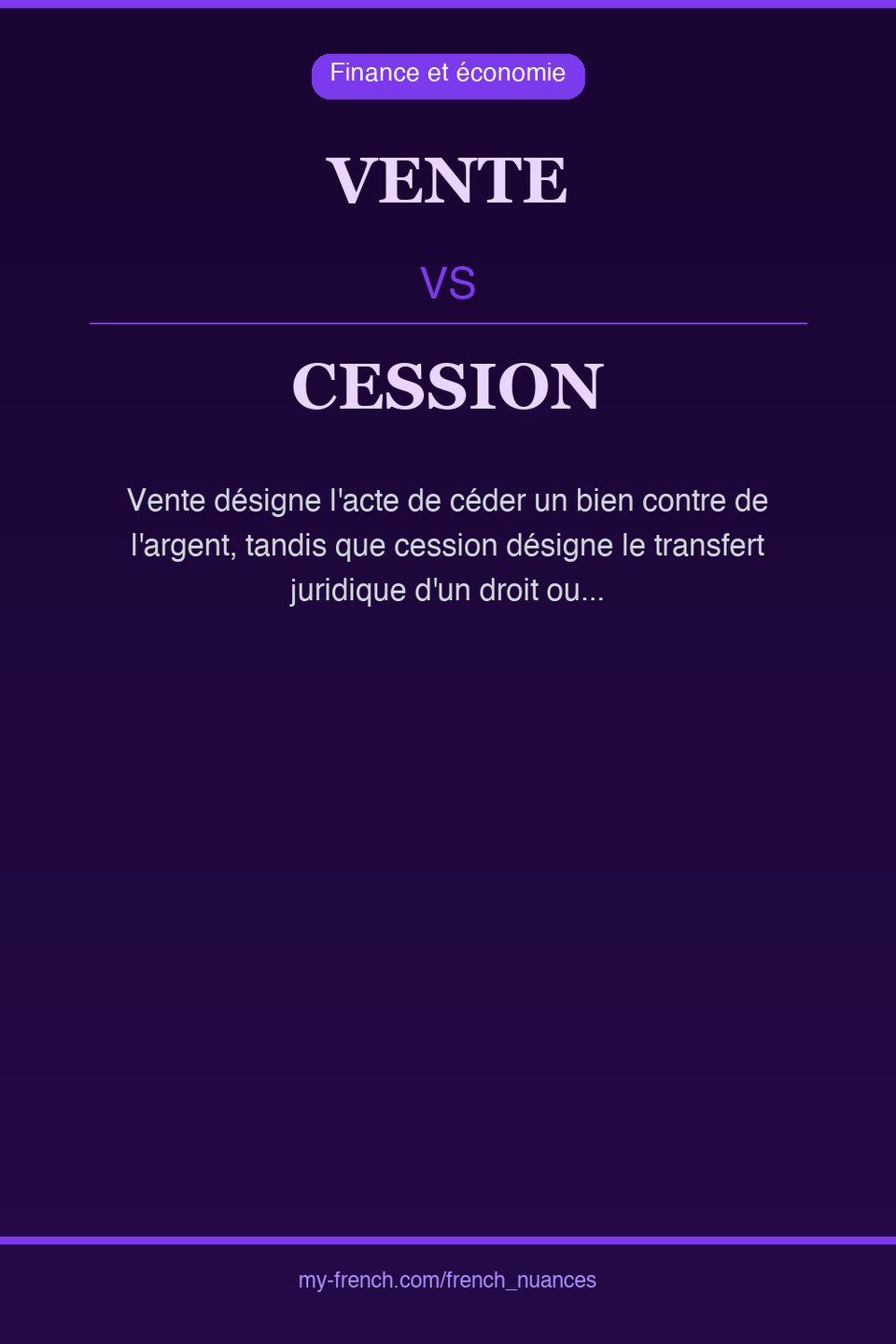 vente vs cession : quelle nuance ?