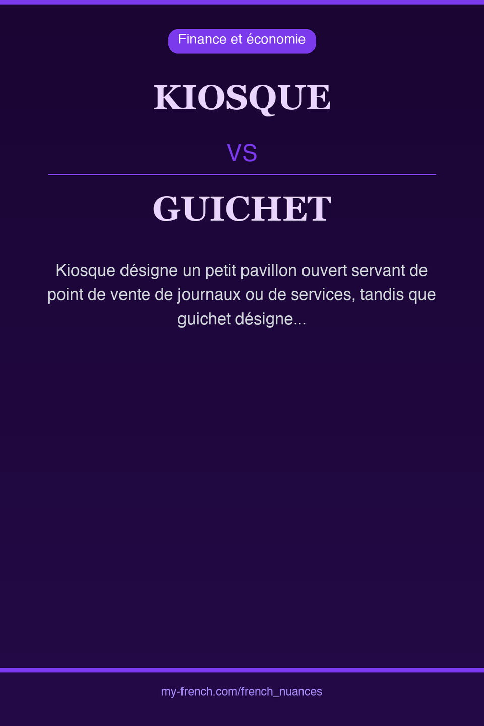 kiosque vs guichet : quelle nuance ?