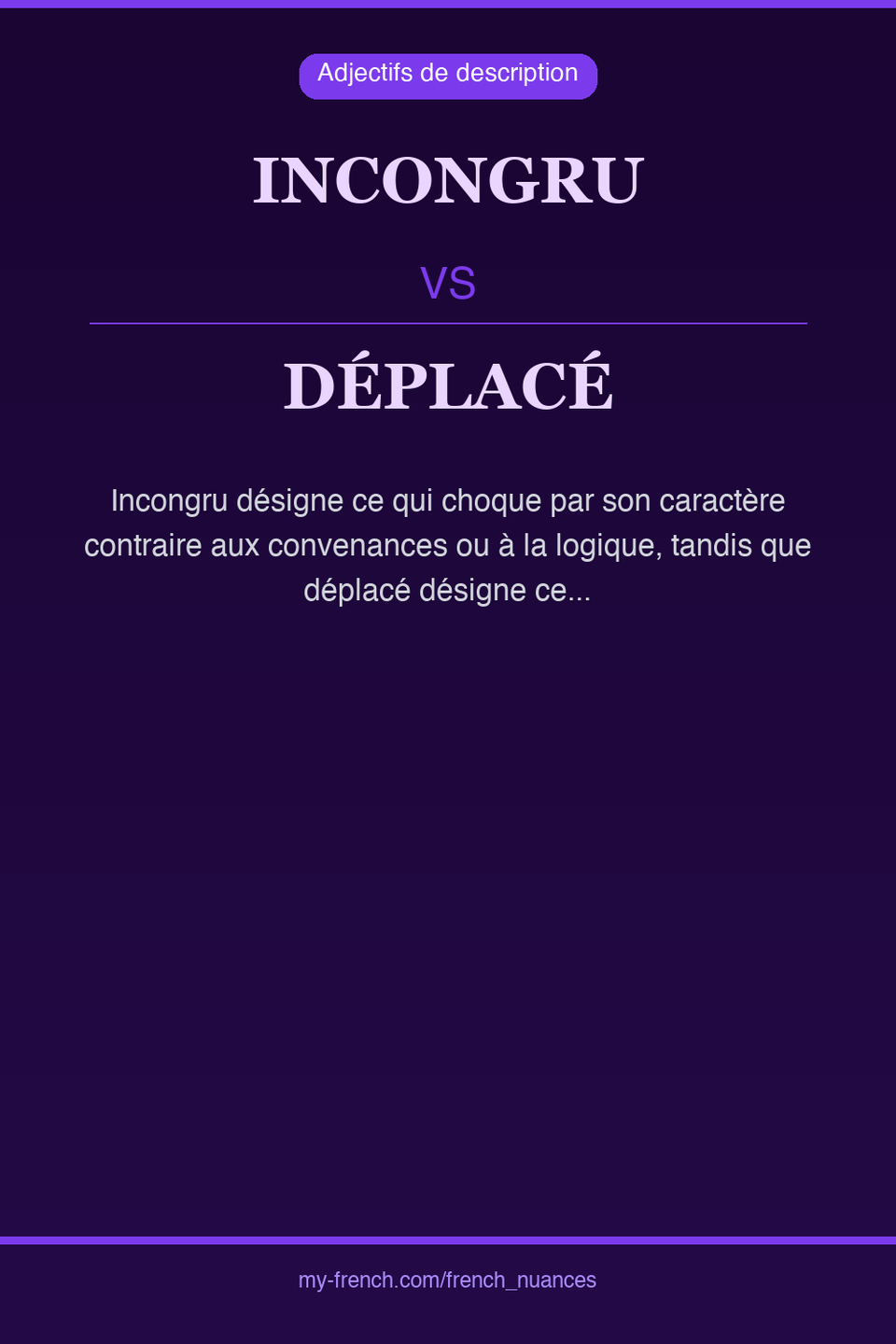 incongru vs déplacé : quelle nuance ?