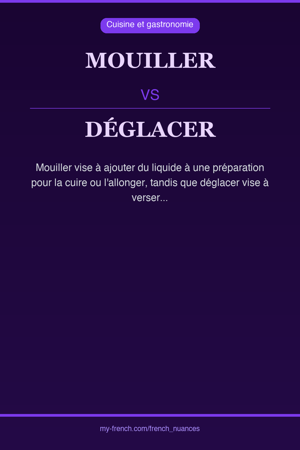mouiller vs déglacer : quelle nuance ?