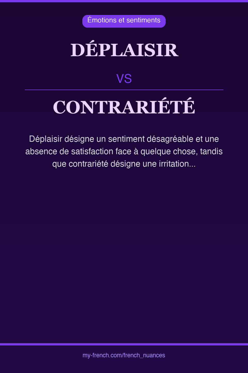 déplaisir vs contrariété : quelle nuance ?