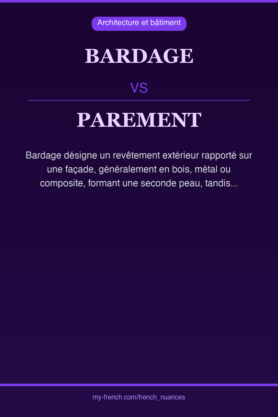 bardage vs parement : quelle nuance ?