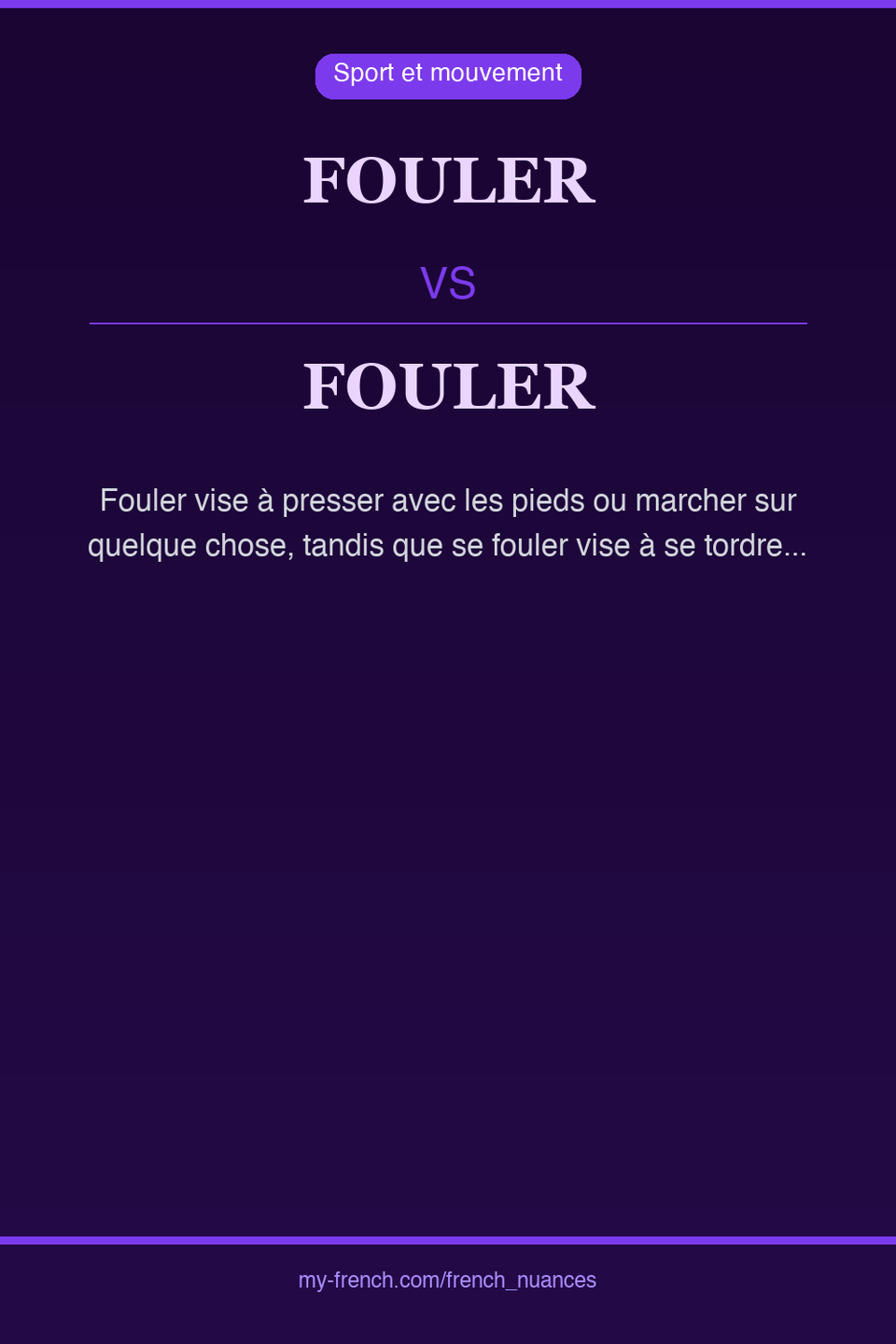 fouler vs fouler : quelle nuance ?