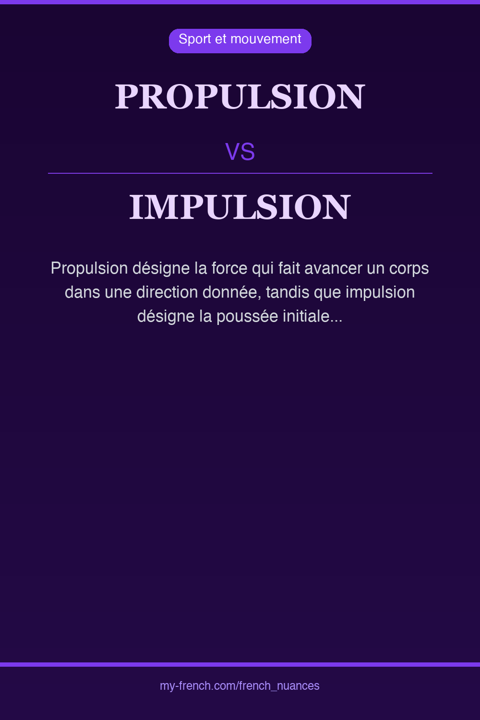 propulsion vs impulsion : quelle nuance ?