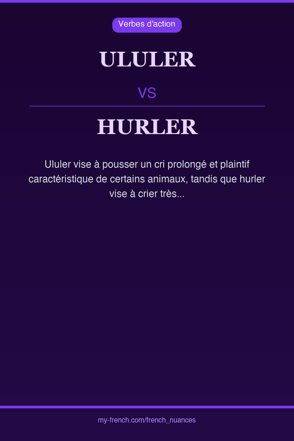 ululer vs hurler : quelle nuance ?