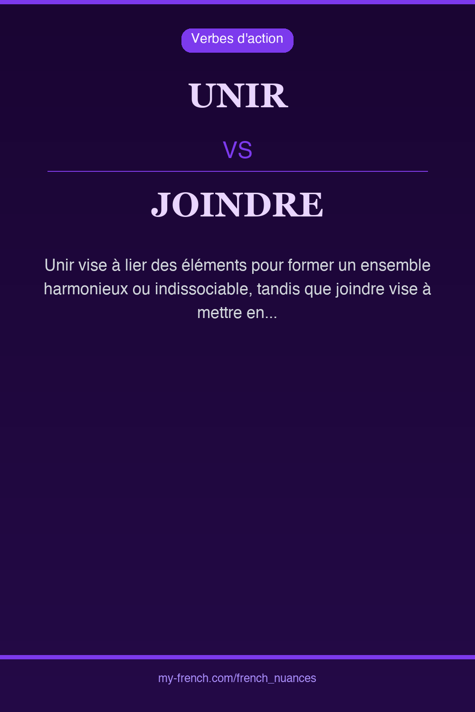 unir vs joindre : quelle nuance ?