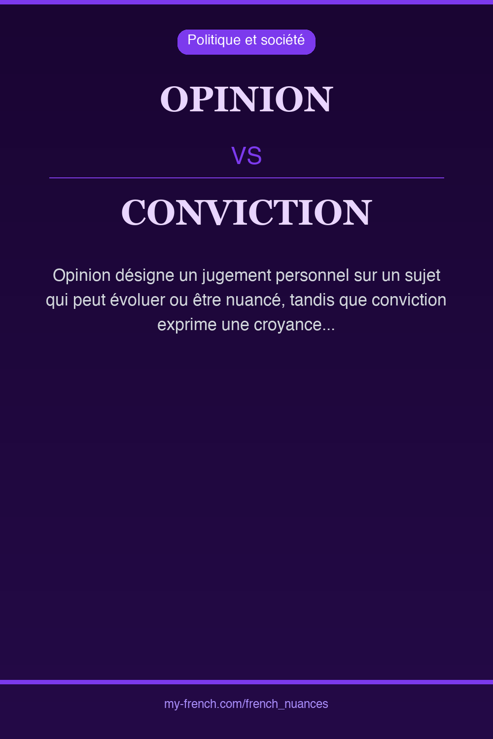 opinion vs conviction : quelle nuance ?