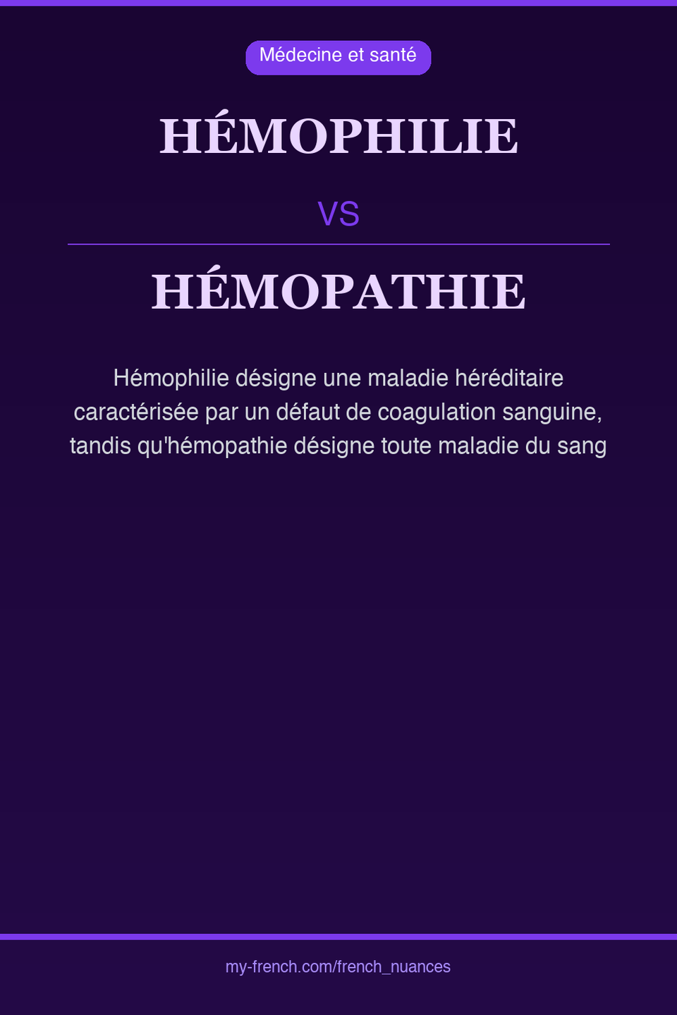hémophilie vs hémopathie : quelle nuance ?