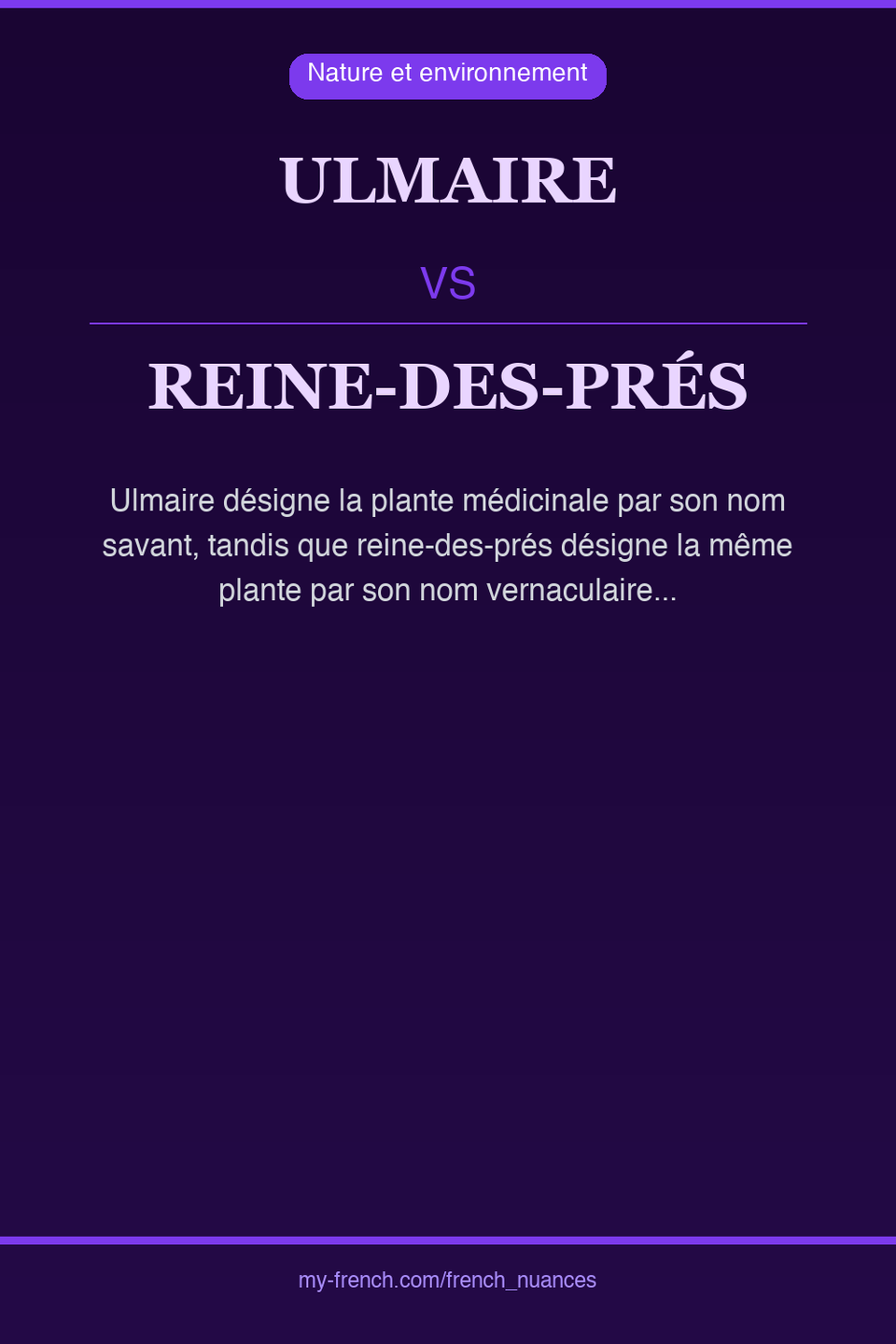 ulmaire vs reine-des-prés : quelle nuance ?