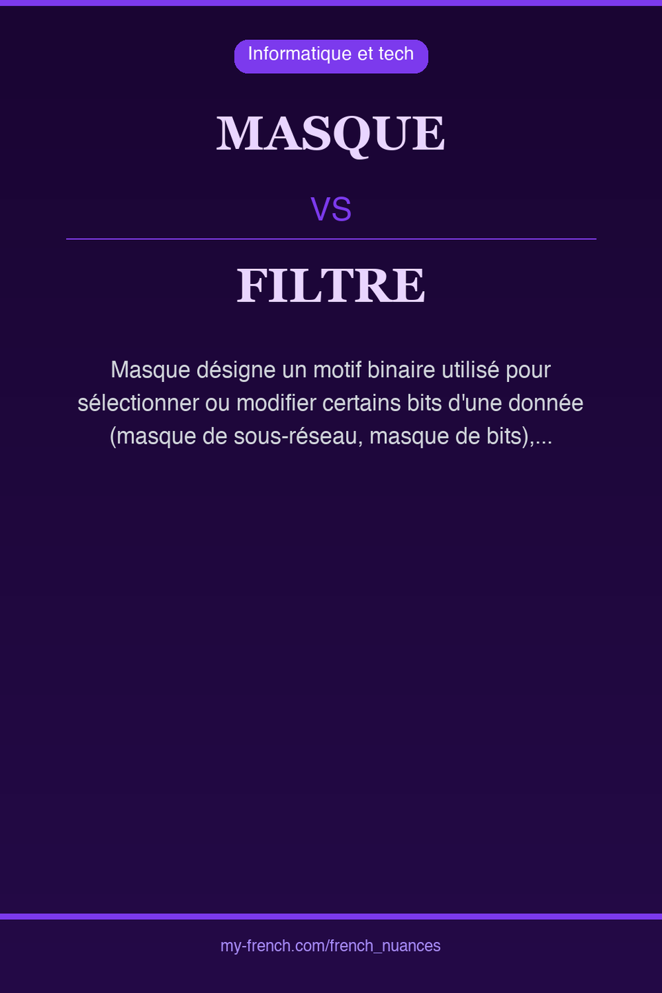 masque vs filtre : quelle nuance ?