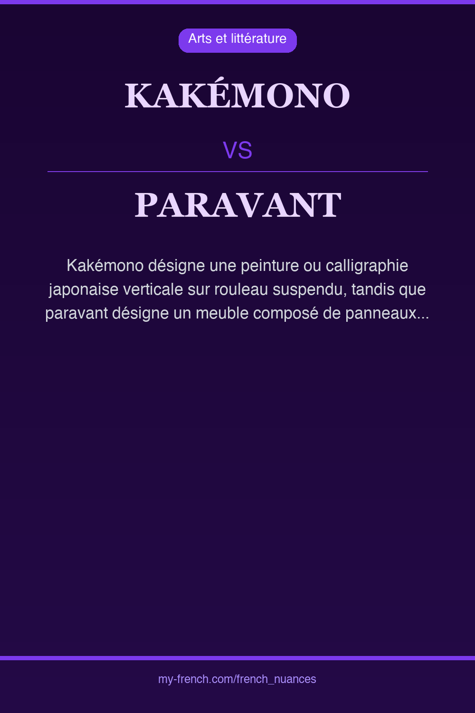 kakémono vs paravant : quelle nuance ?
