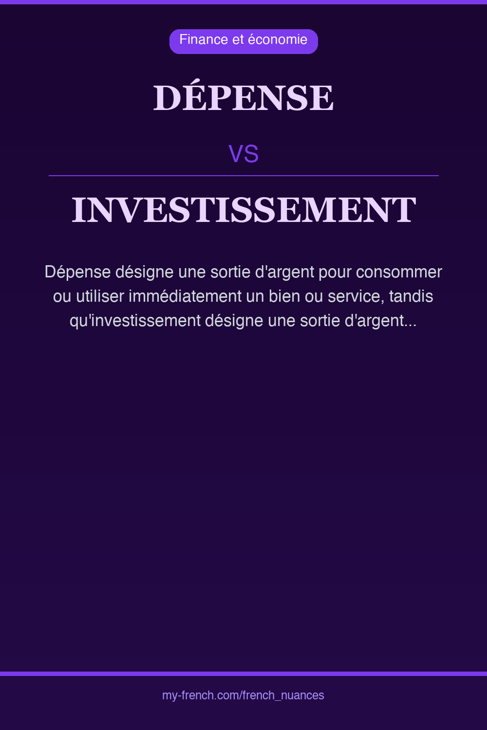 dépense vs investissement : quelle nuance ?