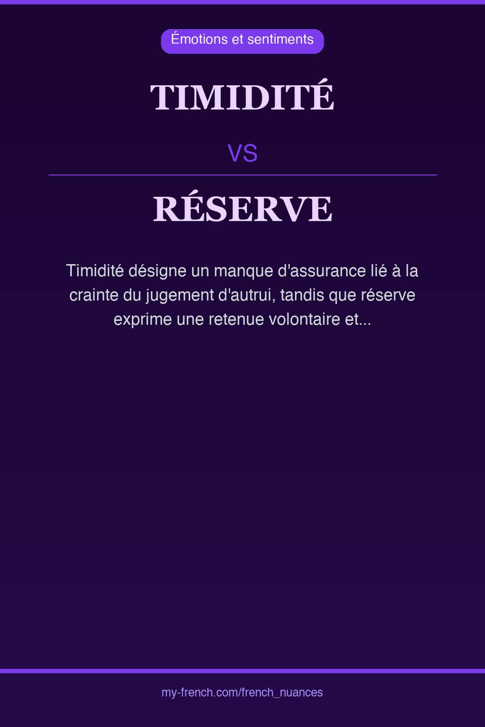 timidité vs réserve : quelle nuance ?