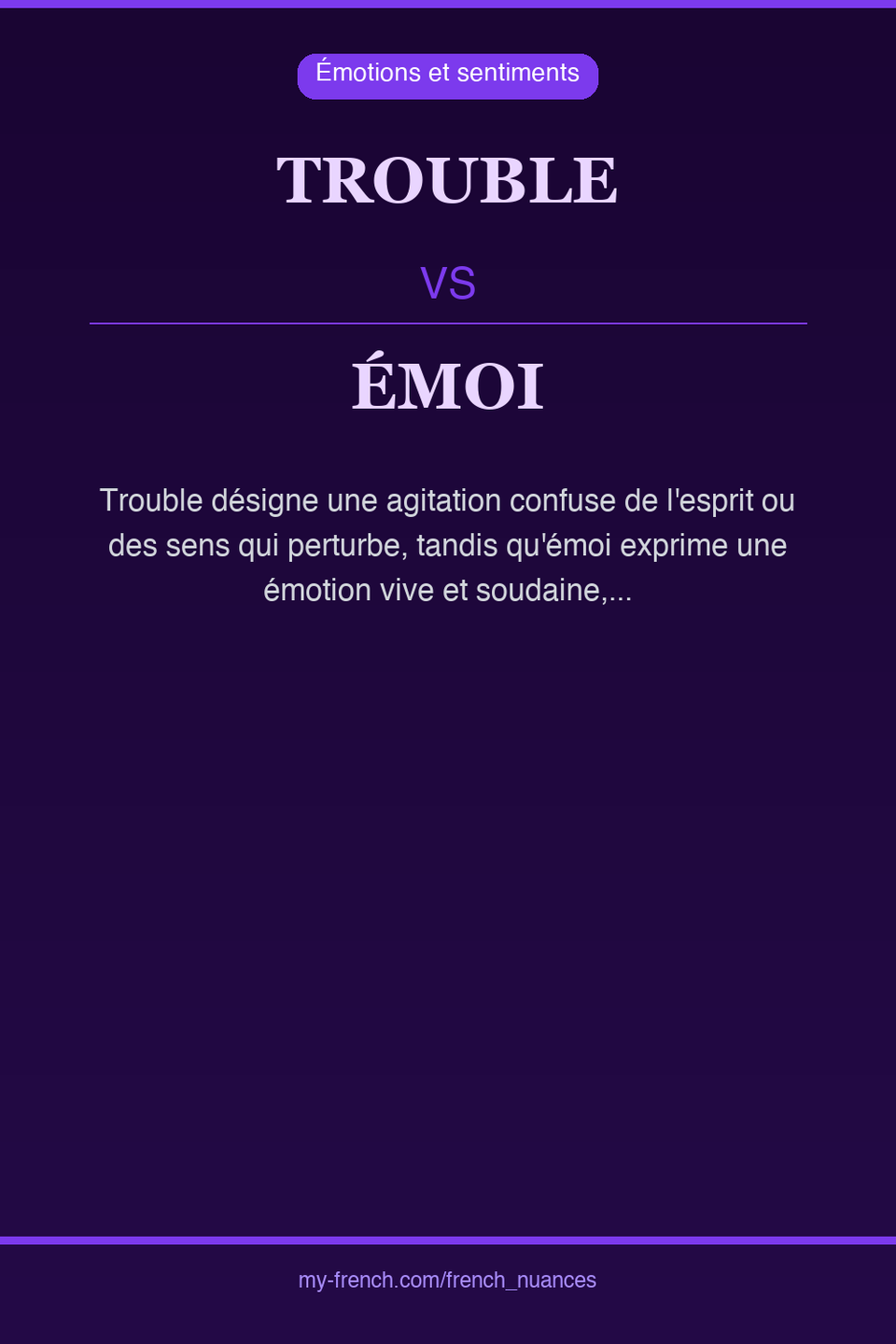 trouble vs émoi : quelle nuance ?