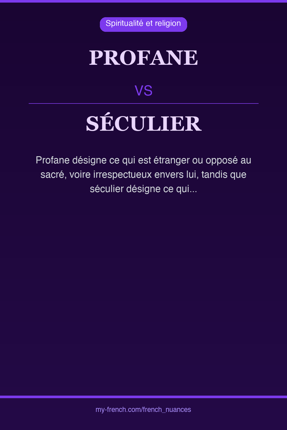 profane vs séculier : quelle nuance ?