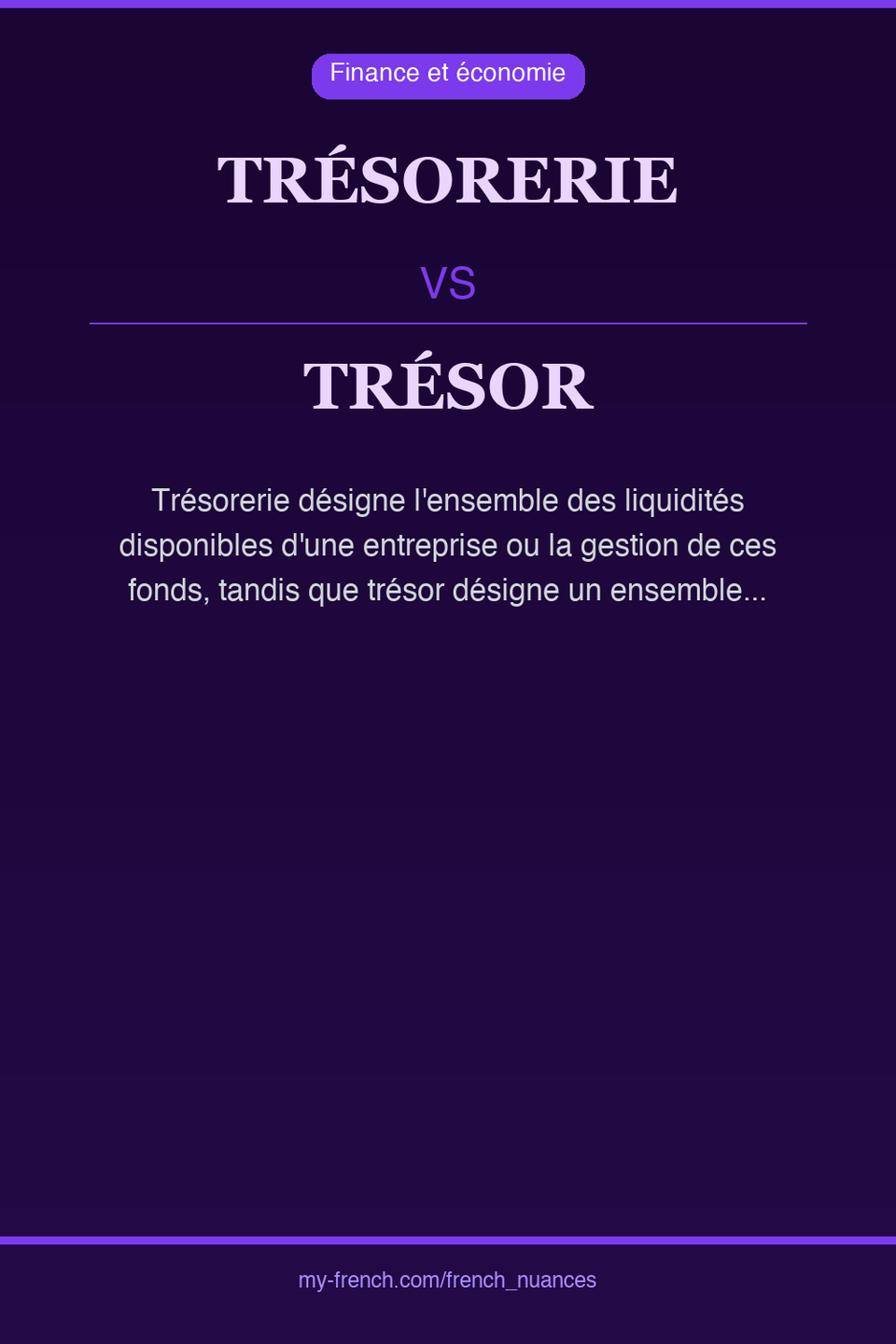 trésorerie vs trésor : quelle nuance ?