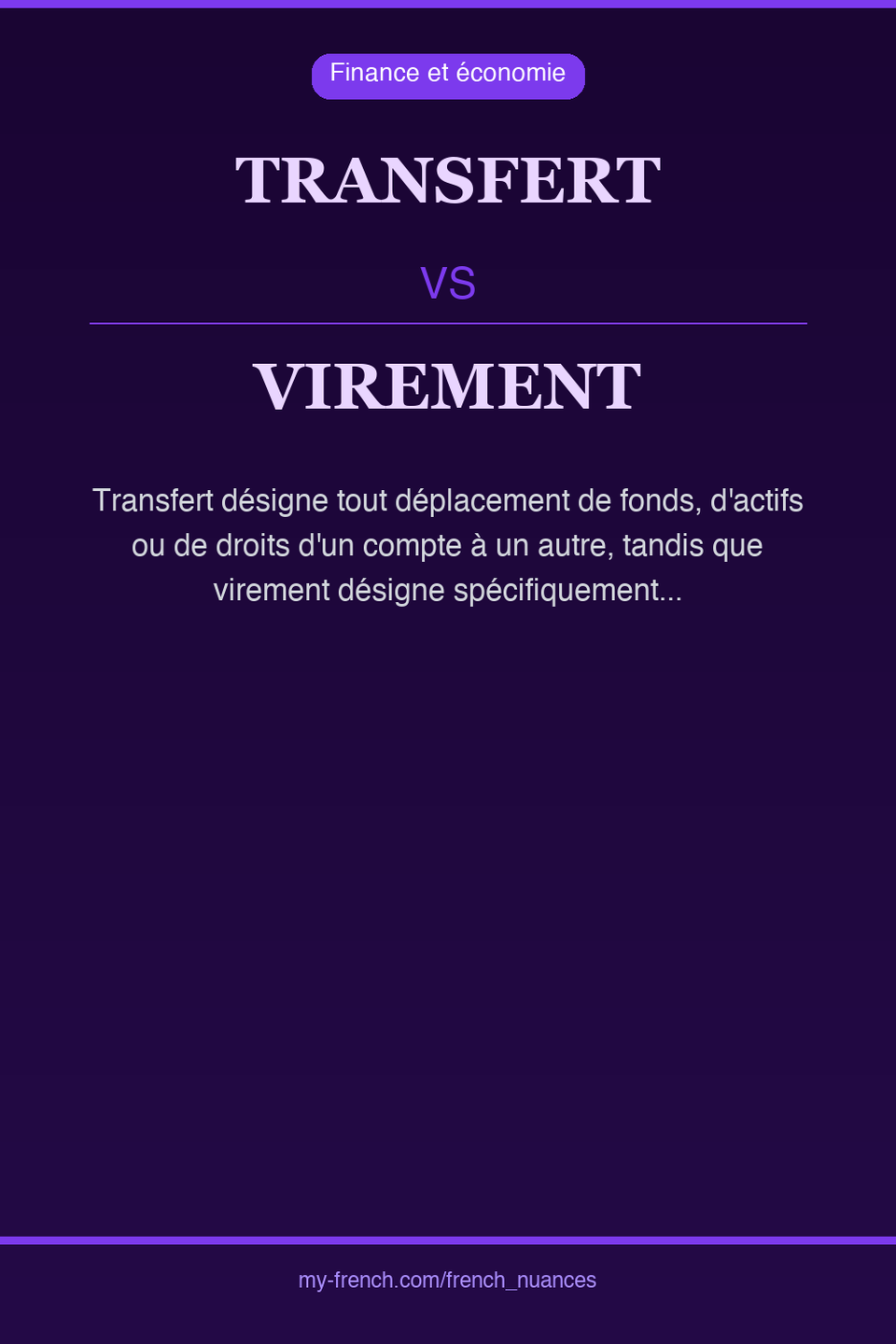 transfert vs virement : quelle nuance ?