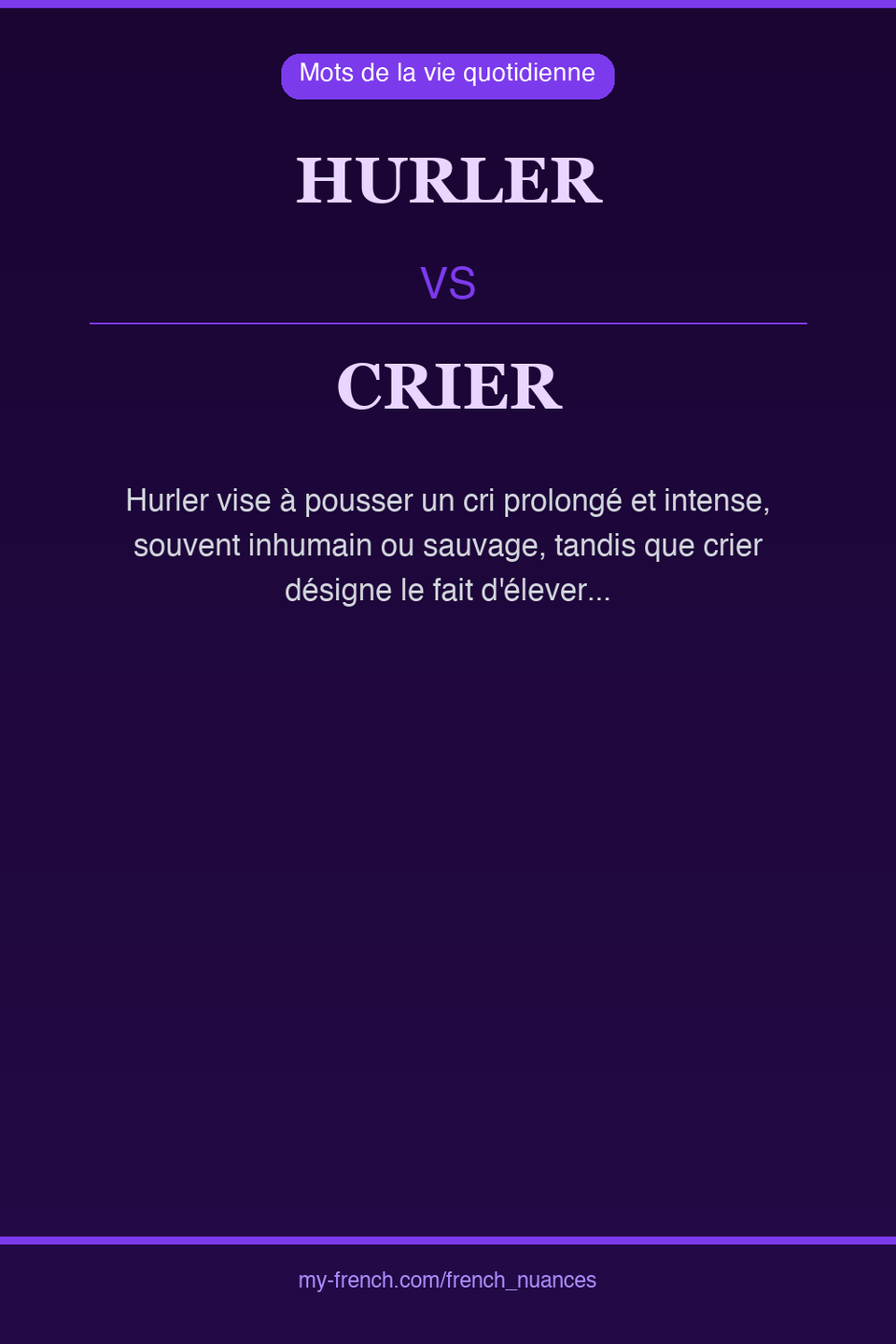 hurler vs crier : quelle nuance ?
