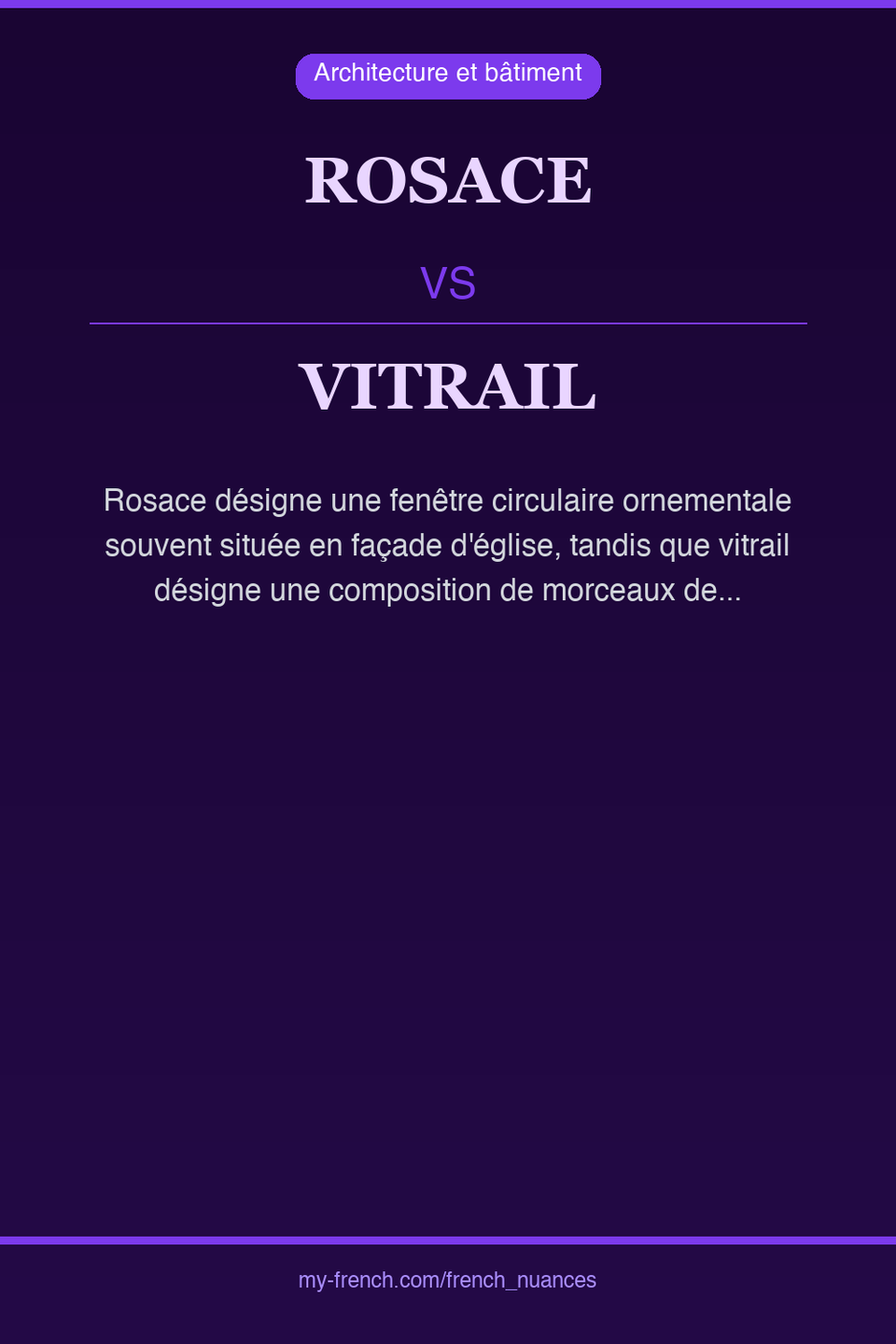 rosace vs vitrail : quelle nuance ?